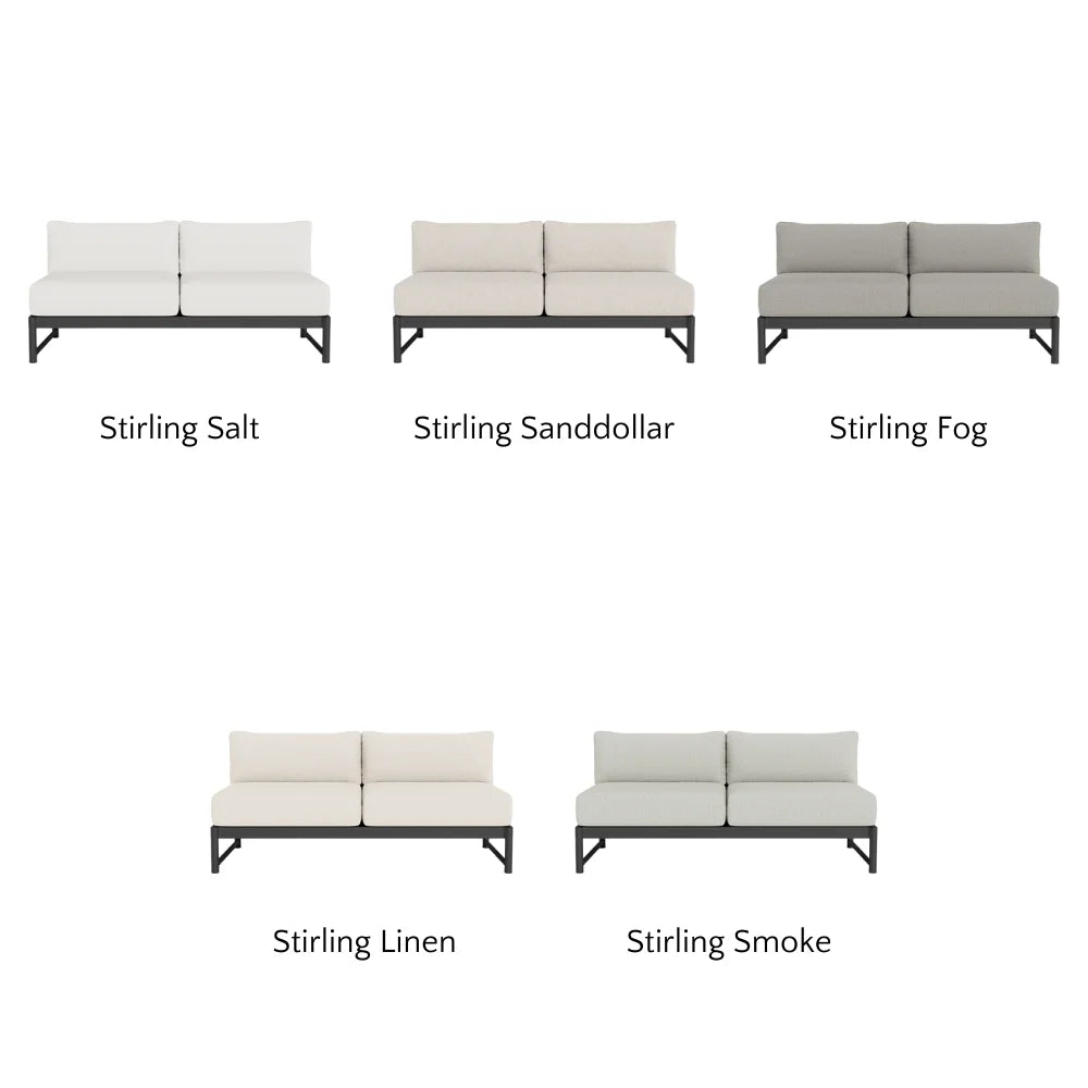 Breeze XL Outdoor 2-Seat Armless Sofa - Waterproof Patio Furniture for Garden, Poolside & Balcony Relaxation