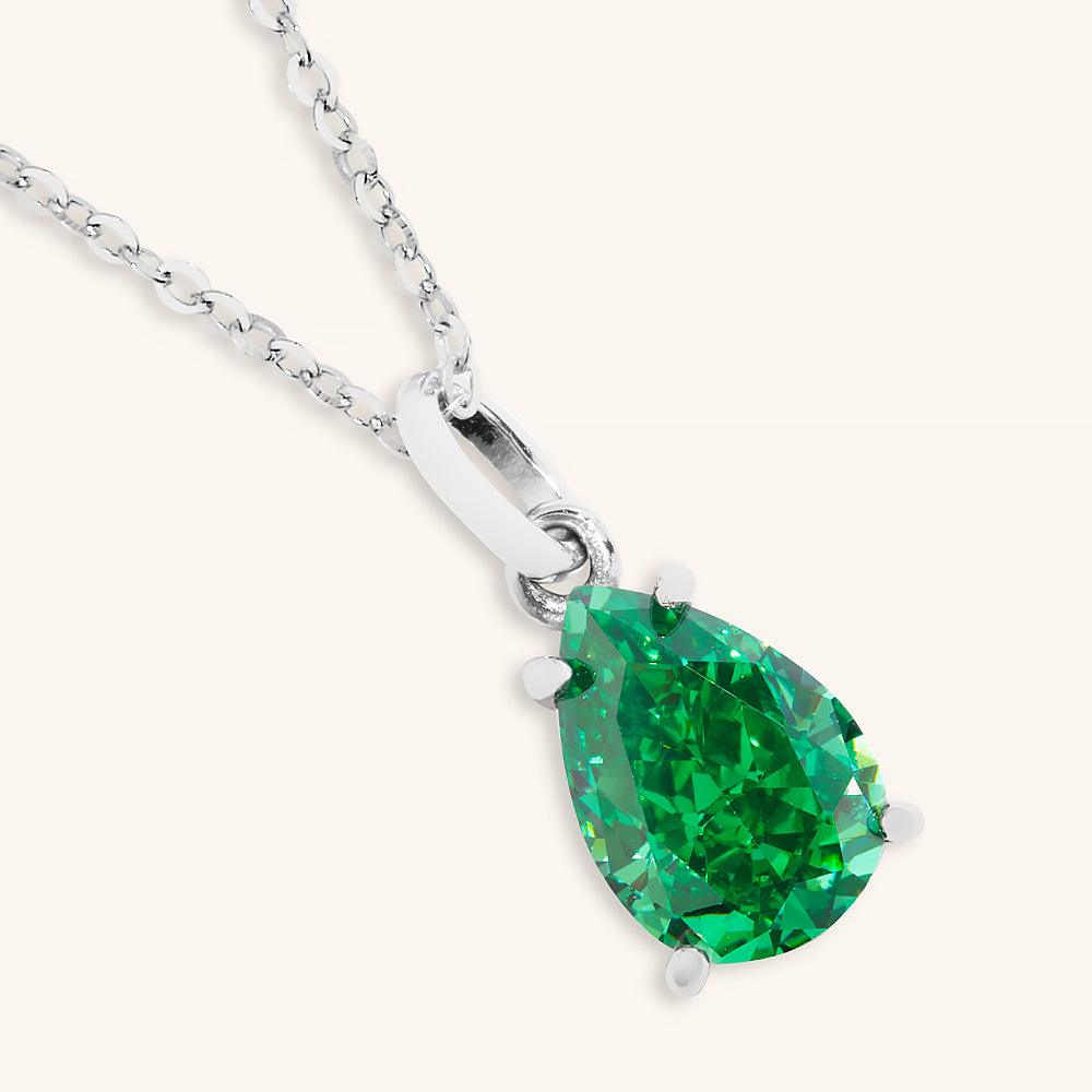 Elegant Vibrant Water Drop Pendant Necklace for Women - Dainty Crystal Jewelry Gift for Birthday, Anniversary & Valentine's Day - Perfect for Parties, Weddings & Special Occasions