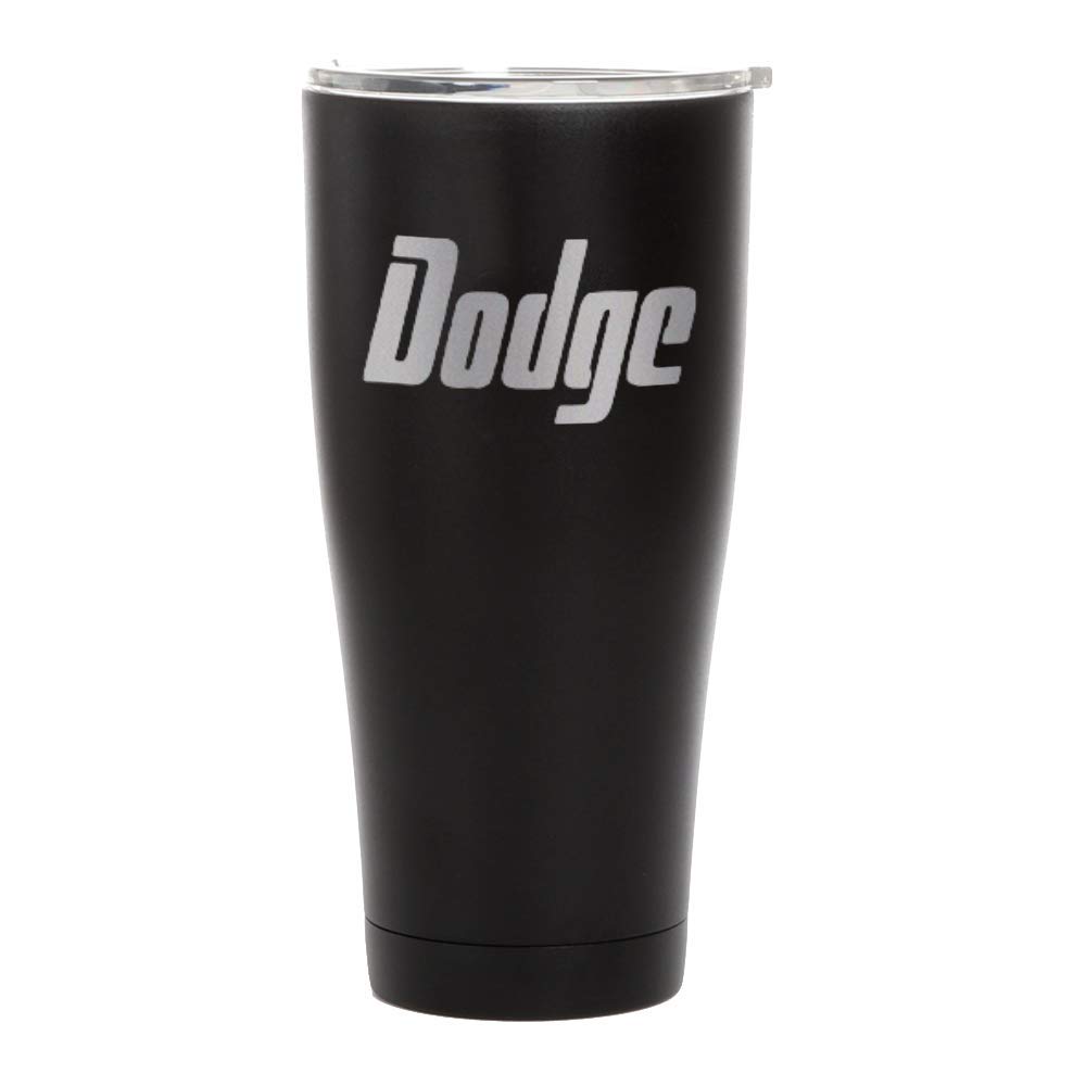 Vintage Dodge Retro Two-Tone Logo Laser Engraved Stainless Steel Insulated Tumbler - 20 oz Double Wall Vacuum Cup for Hot & Cold Drinks - Perfect for Car Enthusiasts, Office Use, Camping and Road Trips