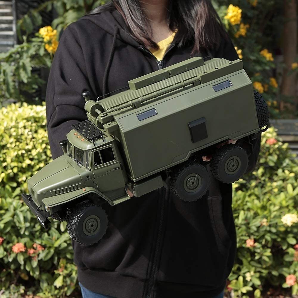 1:16 Scale RC Military Truck - 6WD Off-Road Remote Control Army Vehicle with 2.4Ghz, Electric Toy for Adults & Kids | Perfect for Outdoor Play, Military Simulation & Gift Giving