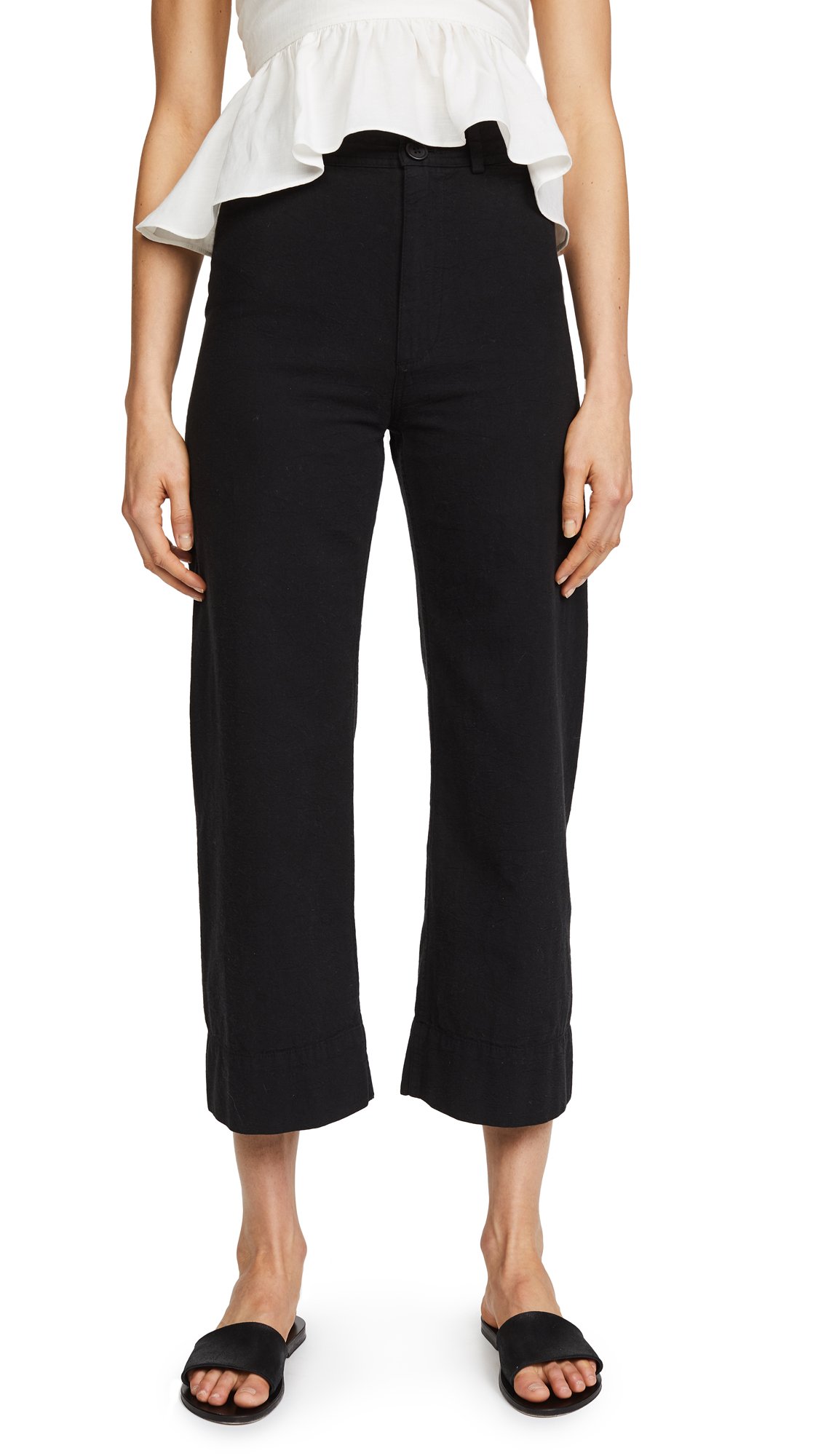 Apiece Apart Women's Merida Pants - High Waisted Wide Leg Trousers for Casual & Office Wear | Comfortable & Stylish Women's Fashion Pants for Everyday Outfits