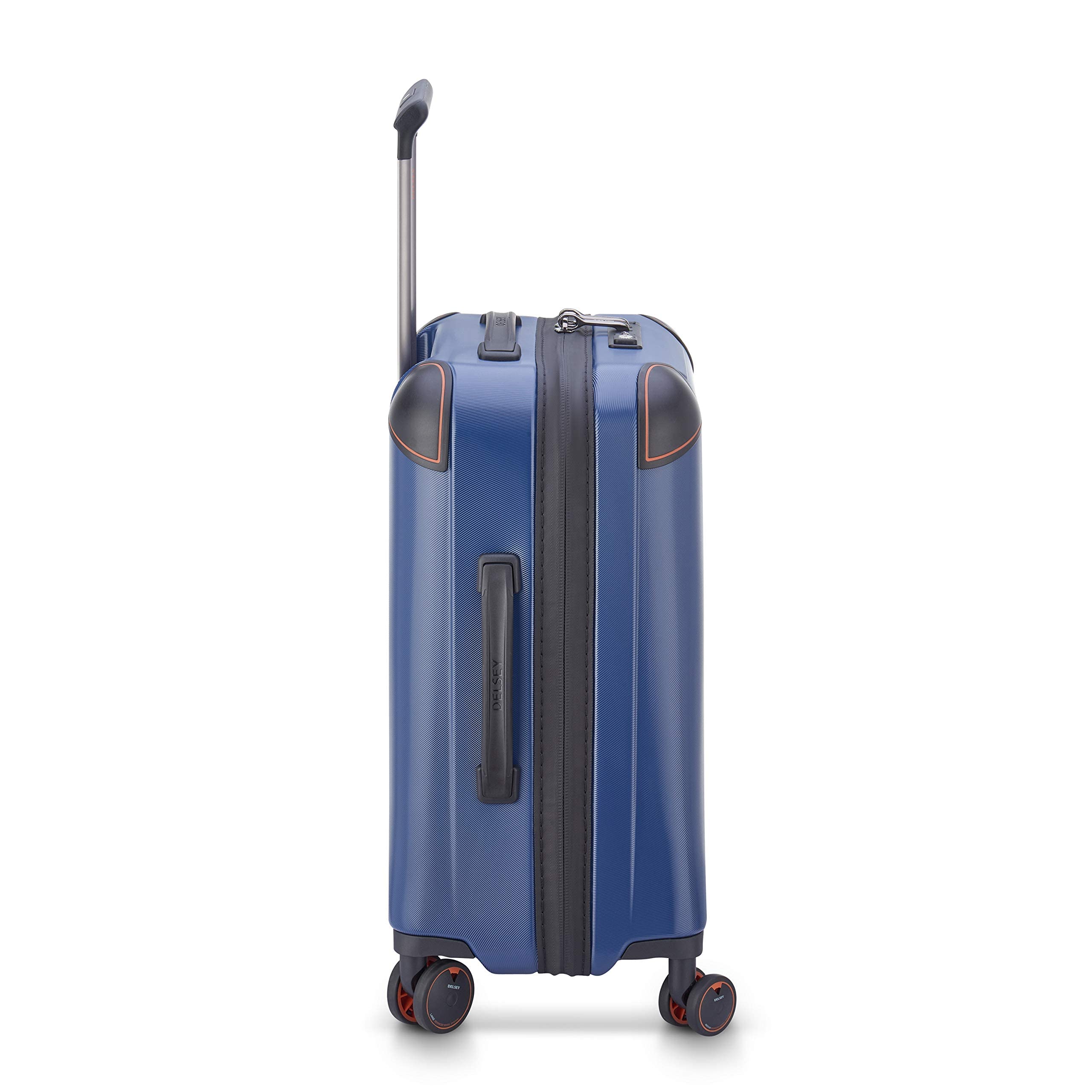 Delsey Paris Cactus Hardside Spinner Wheel Carry-On Luggage 19 Inch - Lightweight Durable Suitcase for Air Travel, Weekend Trips & Business (Navy Blue)