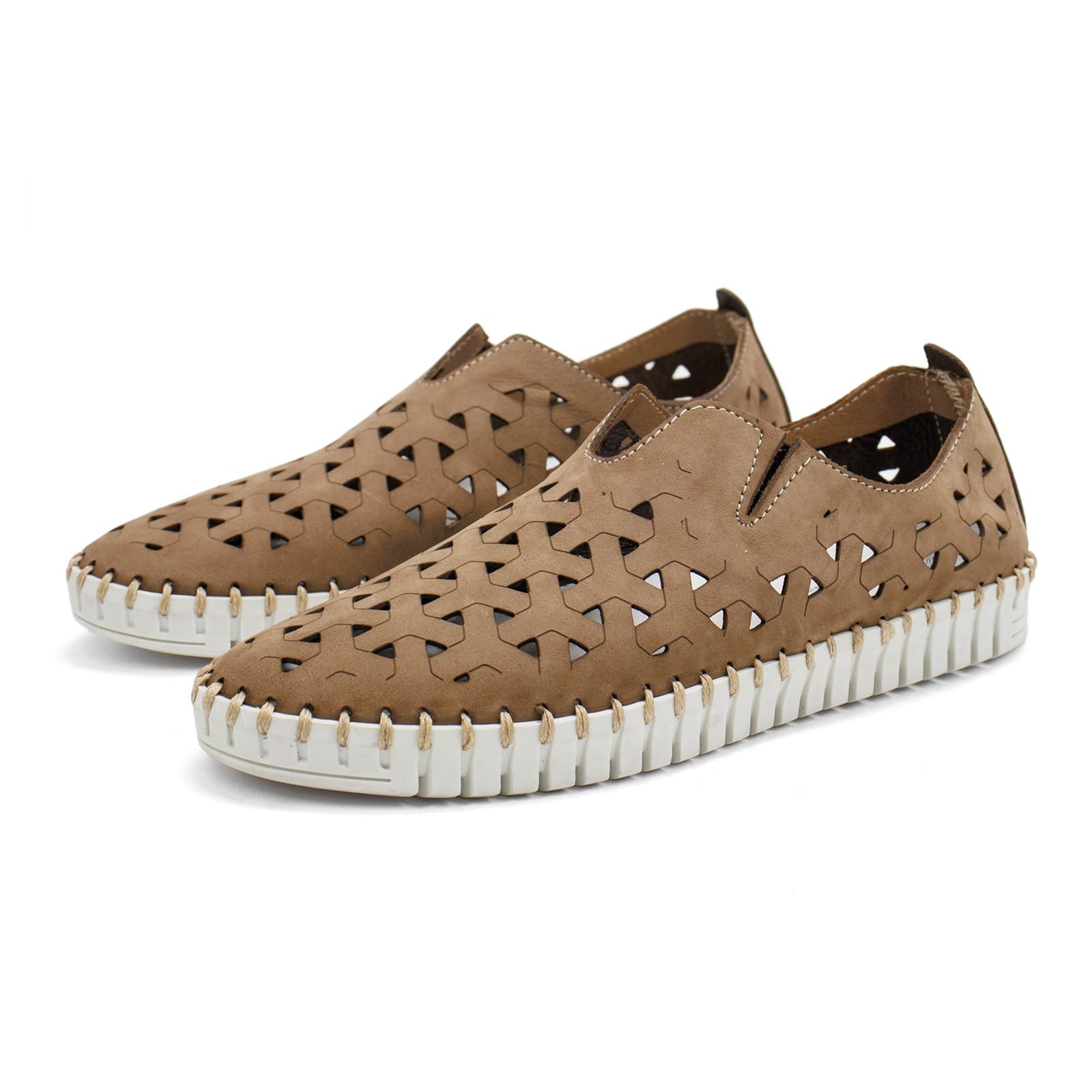 Eric Michael Women's Lightweight Slip-On Flats - Comfortable European Casual Shoes for Walking, Travel & Everyday Wear