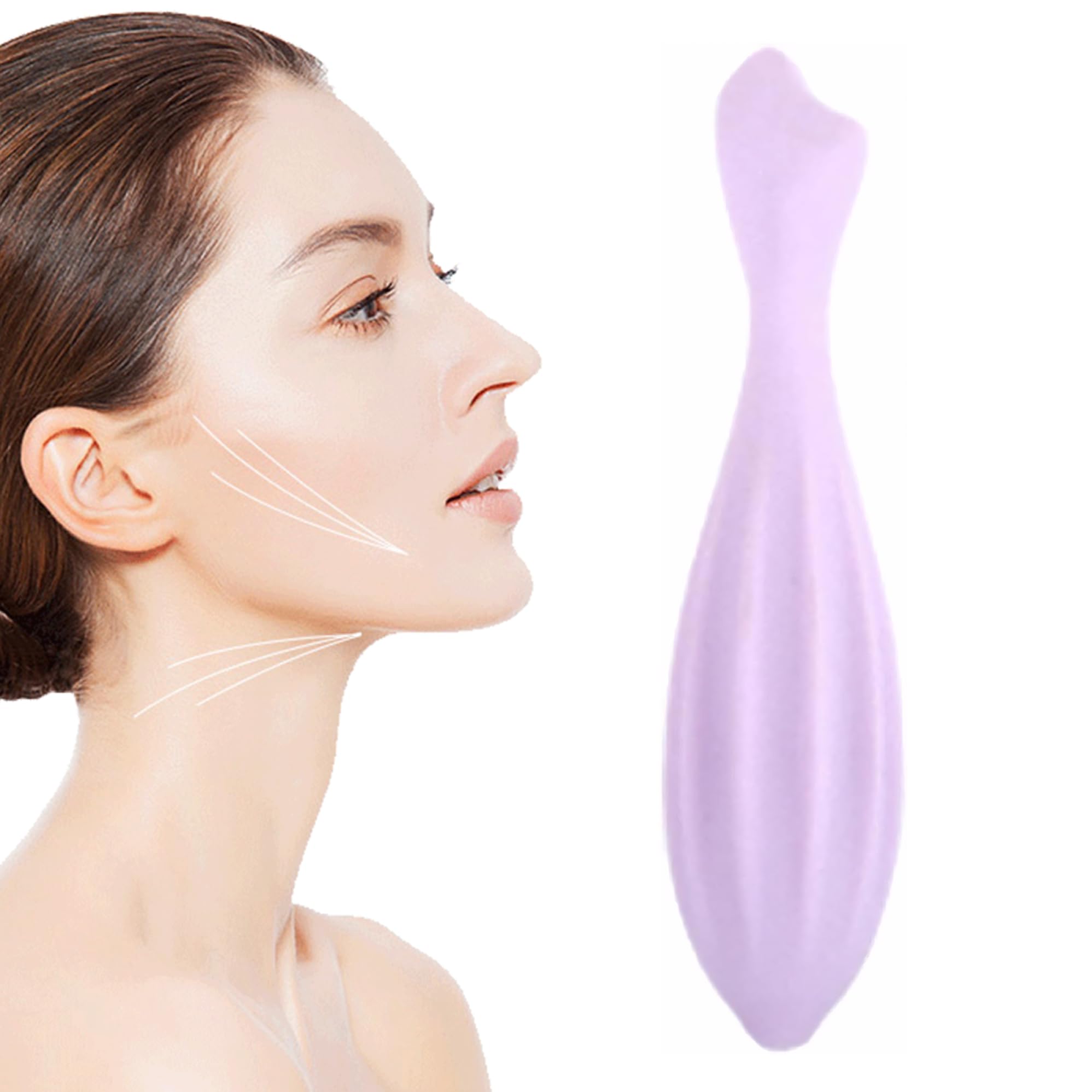 **Silicone Face Roller for Skin Care - Flexible & Soft Facial Massager for Women | Portable Eye & Face Massage Tool | Washable, Pointed Gua Sha for Moisturizing | Perfect Gift for Skincare Enthusiasts | Use for Relaxation, Anti-Aging & Glowing Skin**