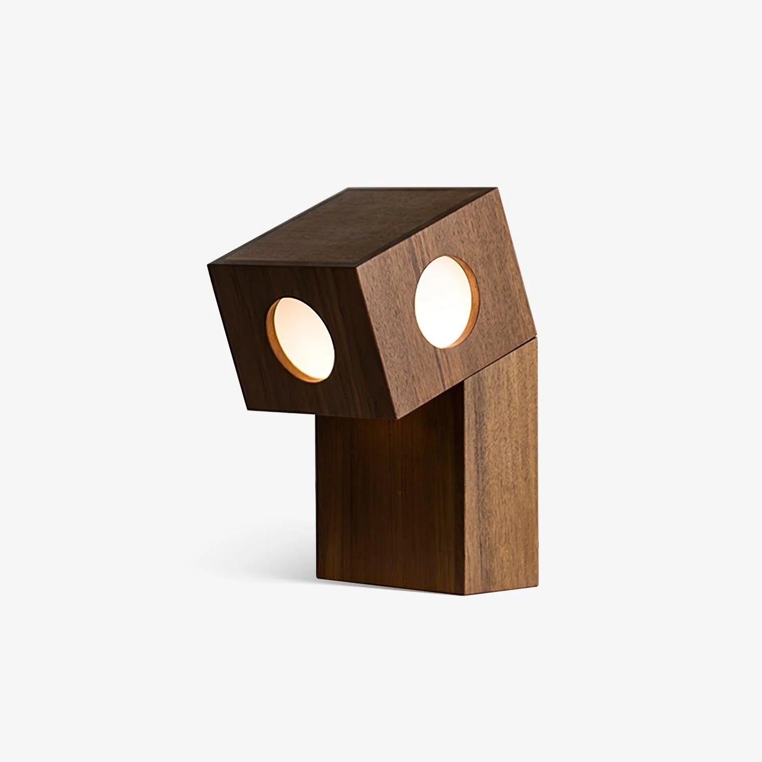 Modern Wooden Table Lamp - Handcrafted Timber Desk Light for Bedroom, Living Room & Office - Warm Ambient Lighting for Reading & Relaxation