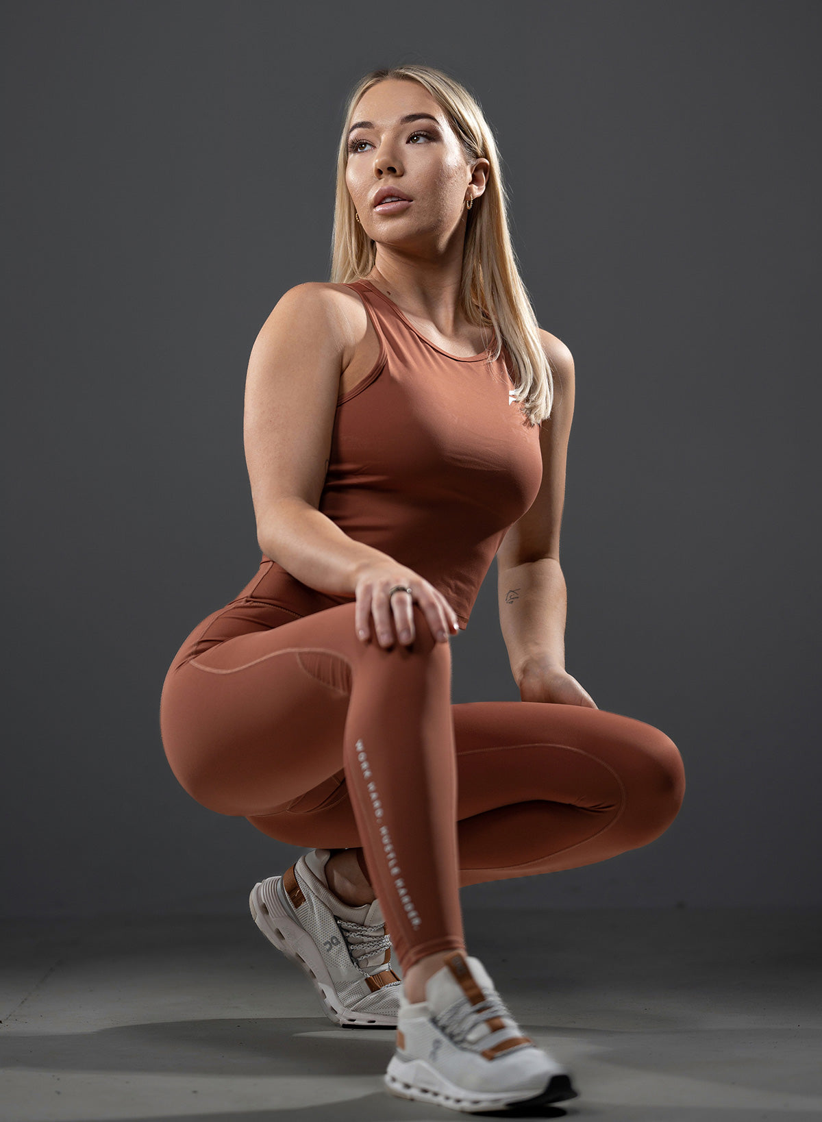 ASCEND High Waist Yoga Leggings for Women - Soft & Stretchy Workout Pants - Perfect for Gym, Running & Lounge - Pumpkin Color