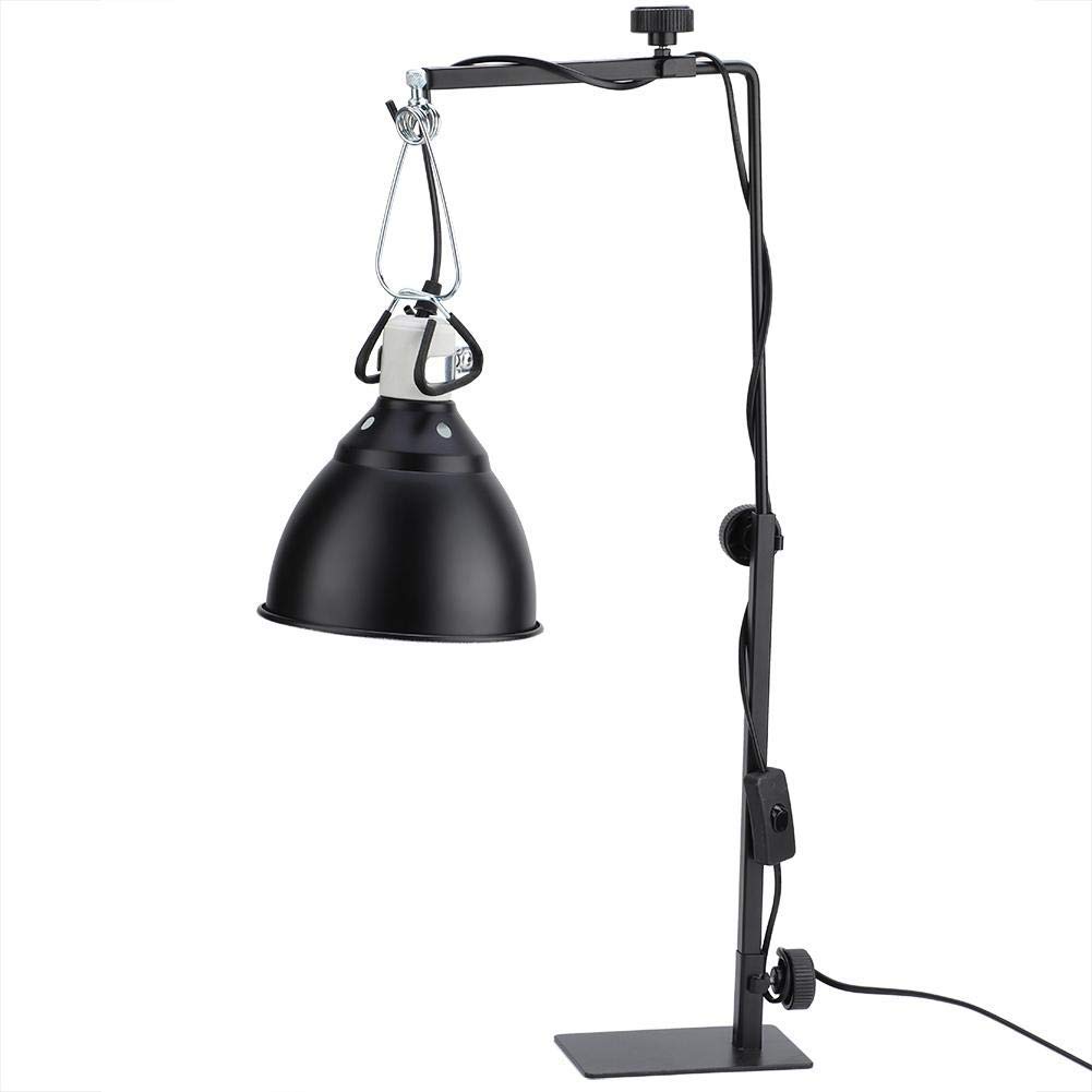 Adjustable Reptile Lamp Stand - Portable Terrarium Light Bracket with Dome Support for Reptile Glass Enclosures | Perfect for Bearded Dragons, Snakes & Lizards Habitat Heating