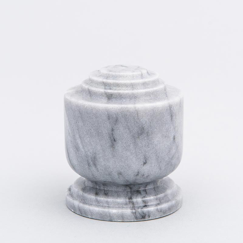 Estate II Natural Gray Marble Keepsake Urn - Elegant Memorial Urn for Ashes, Perfect for Home Display or Memorial Services