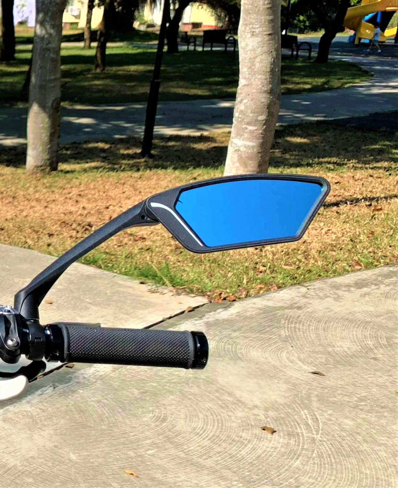 MEACHOW Scratch-Resistant Glass Bike Mirror - Rotatable Handlebar Rearview Mirror for Safe Cycling (ME-010) | Perfect for Road Bikes, Mountain Bikes & Commuting