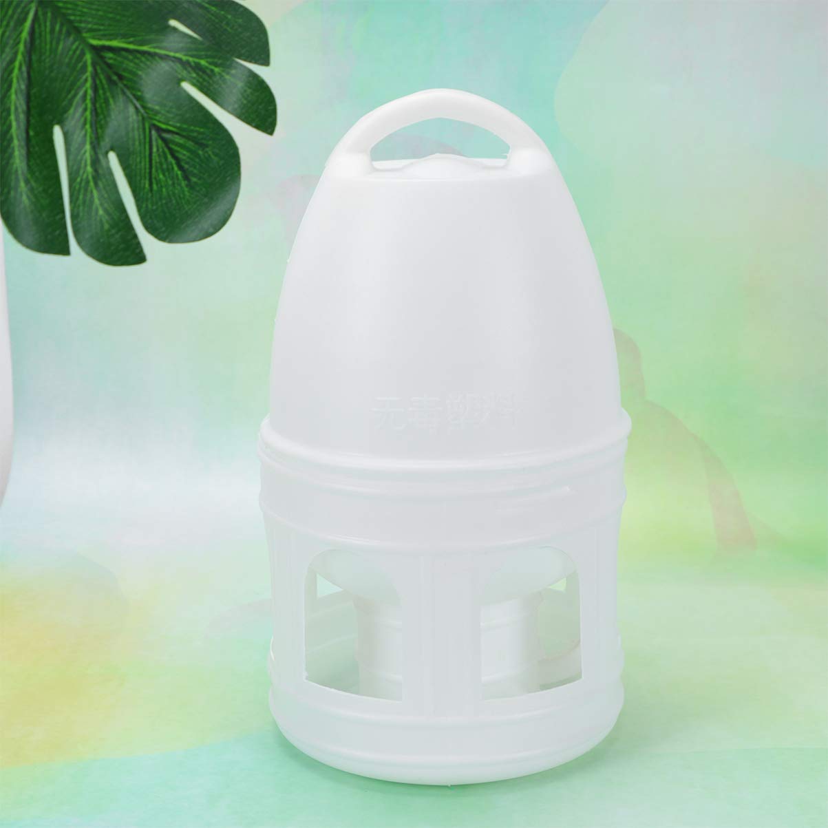 1pc Automatic Pet Quail Waterer - Clear Hanging Water Bottle for Chicken Coop, Bird Feeder & Bee Suit | Pigeon Racing Feeder (White) | Perfect for Small Pets, Poultry & Beekeeping