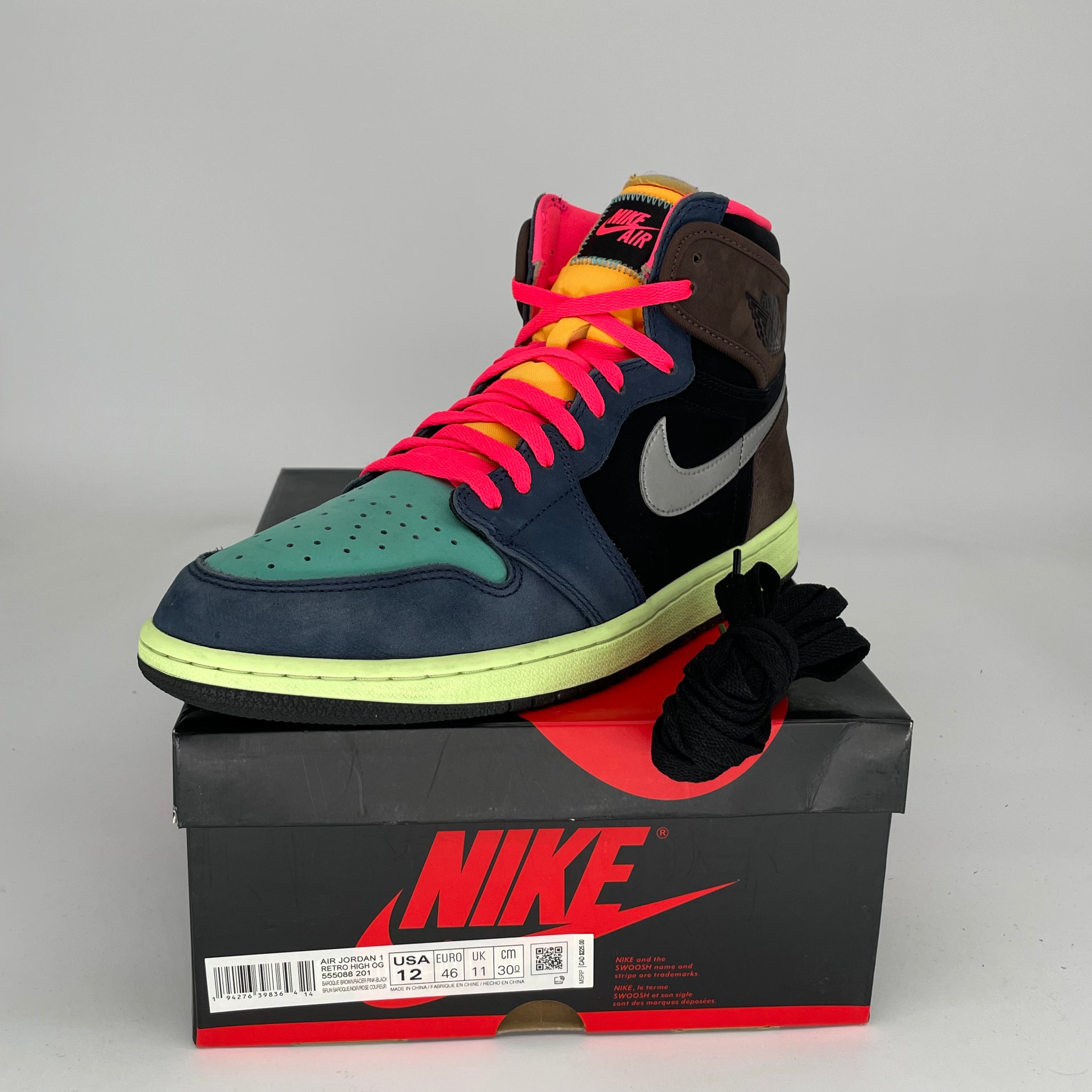 AIR JORDAN 1 BIO HACK Men's Basketball Shoes Size 12 - Retro High OG Style 555088-201 | Perfect for Streetwear Fashion & Sneaker Collectors