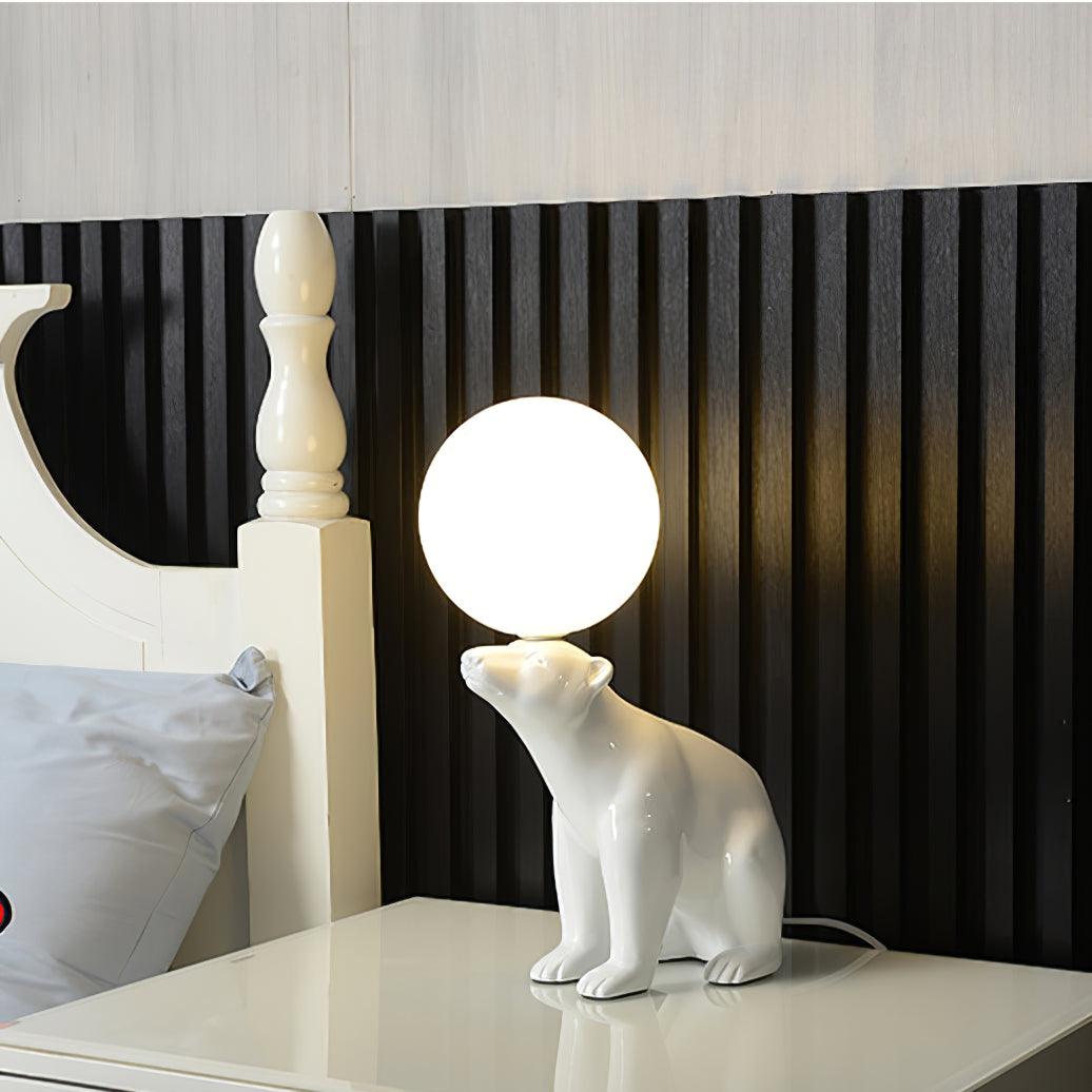 Polar Bear Table Lamp - Cute Night Light for Kids Room, Nursery, Bedroom - Perfect for Reading, Decor & Cozy Ambiance