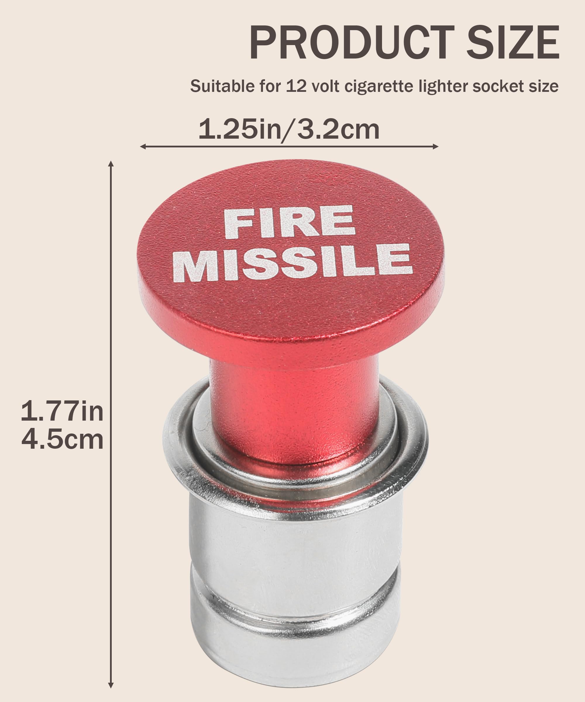 12V Car Cigarette Lighter Plug - Aluminum for Cars, Trucks & Boats - Perfect for Road Trips & Camping