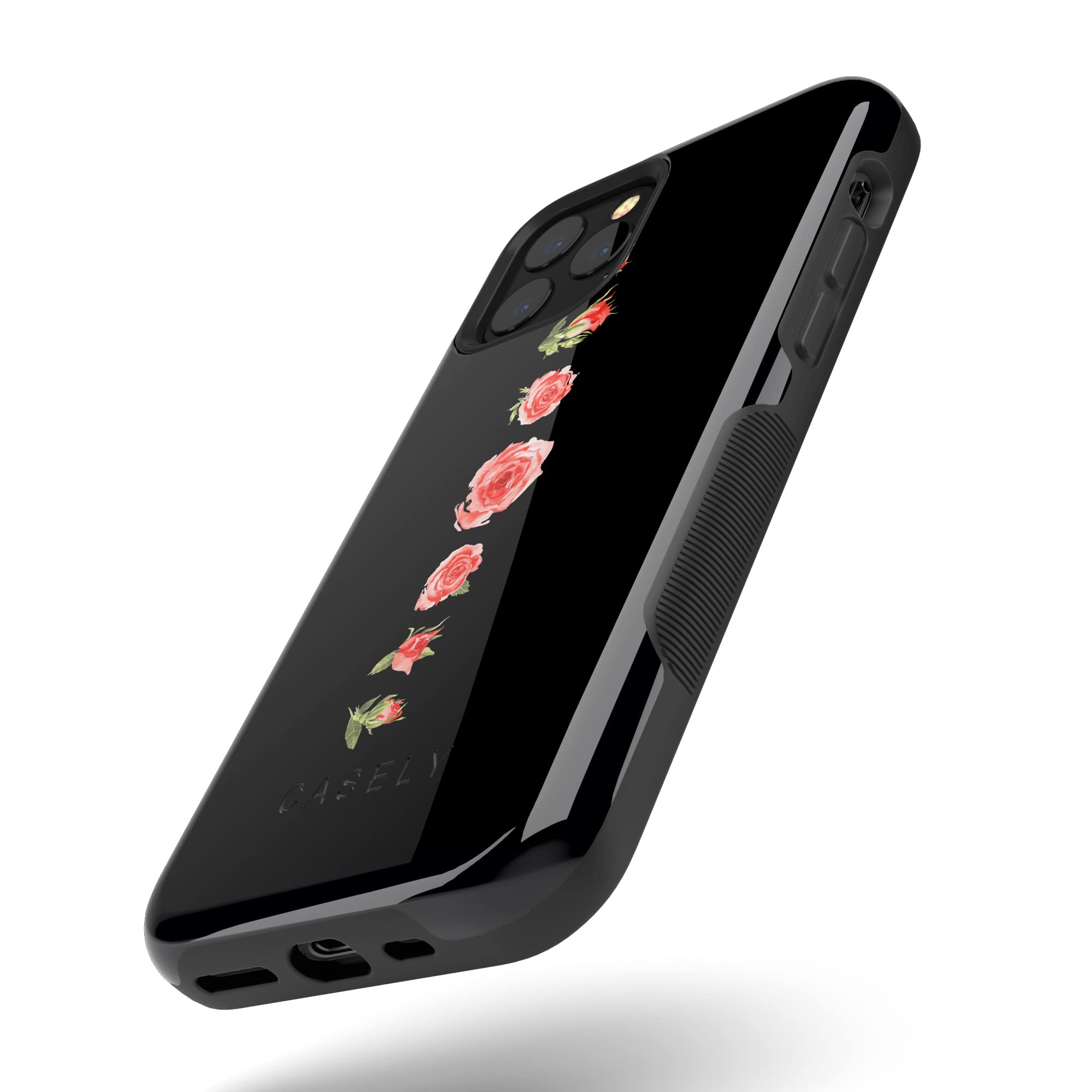 Casely iPhone 11 Pro Max Case - Floral Design with Blooming Red Roses | Slim Protective Cover for iPhone 11 Pro Max | Perfect for Everyday Use, Work, and Special Occasions