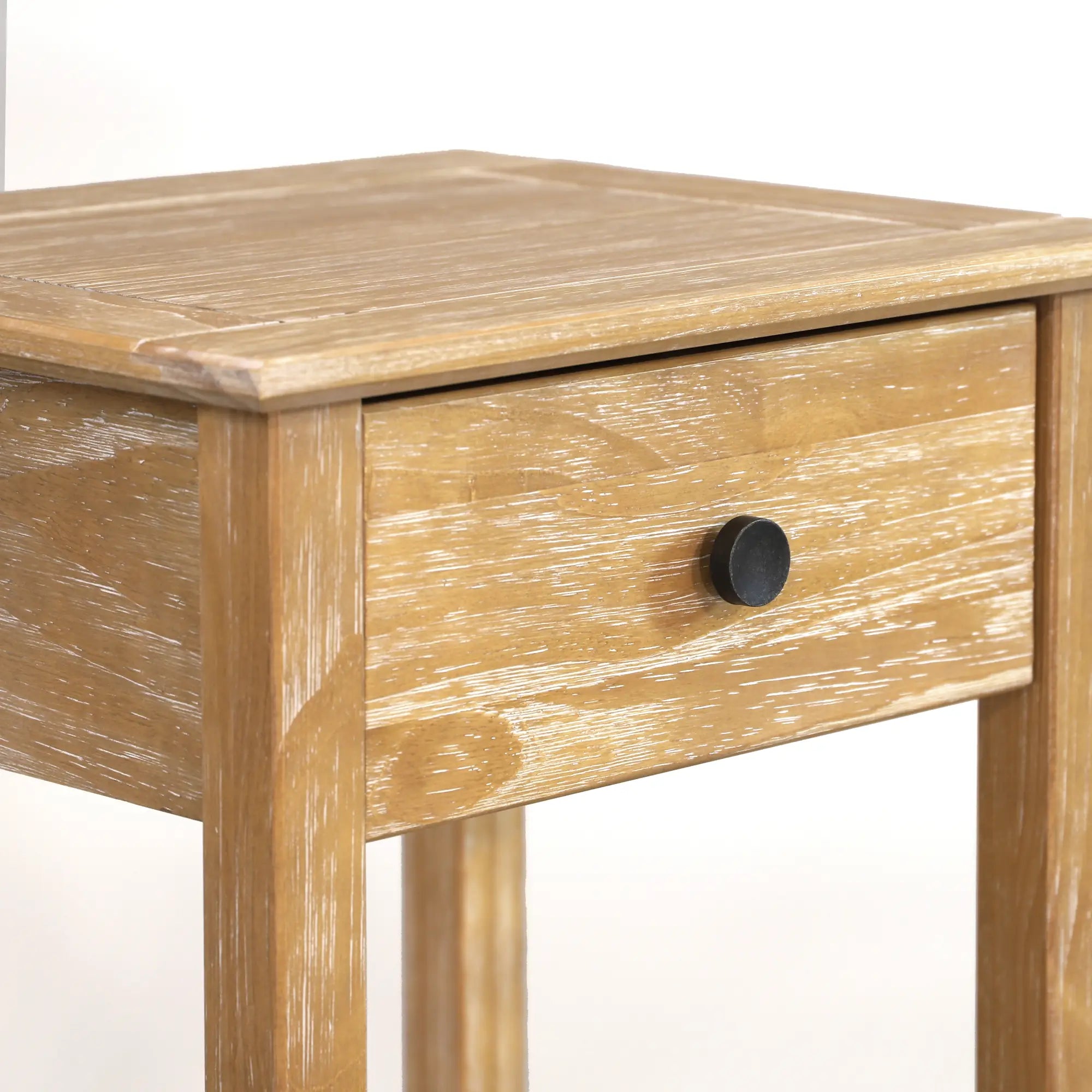 Greenport Modern End Table - Small Side Table for Living Room, Bedroom, or Office - Nightstand with Storage Shelf - Compact Accent Table for Home Decor
