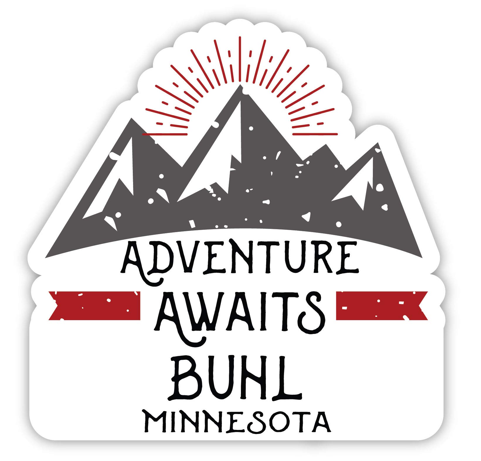 Buhl Minnesota Souvenir 4-Inch Refrigerator Magnet - Adventure Awaits Design - Perfect for Travel Memories & Fridge Decor