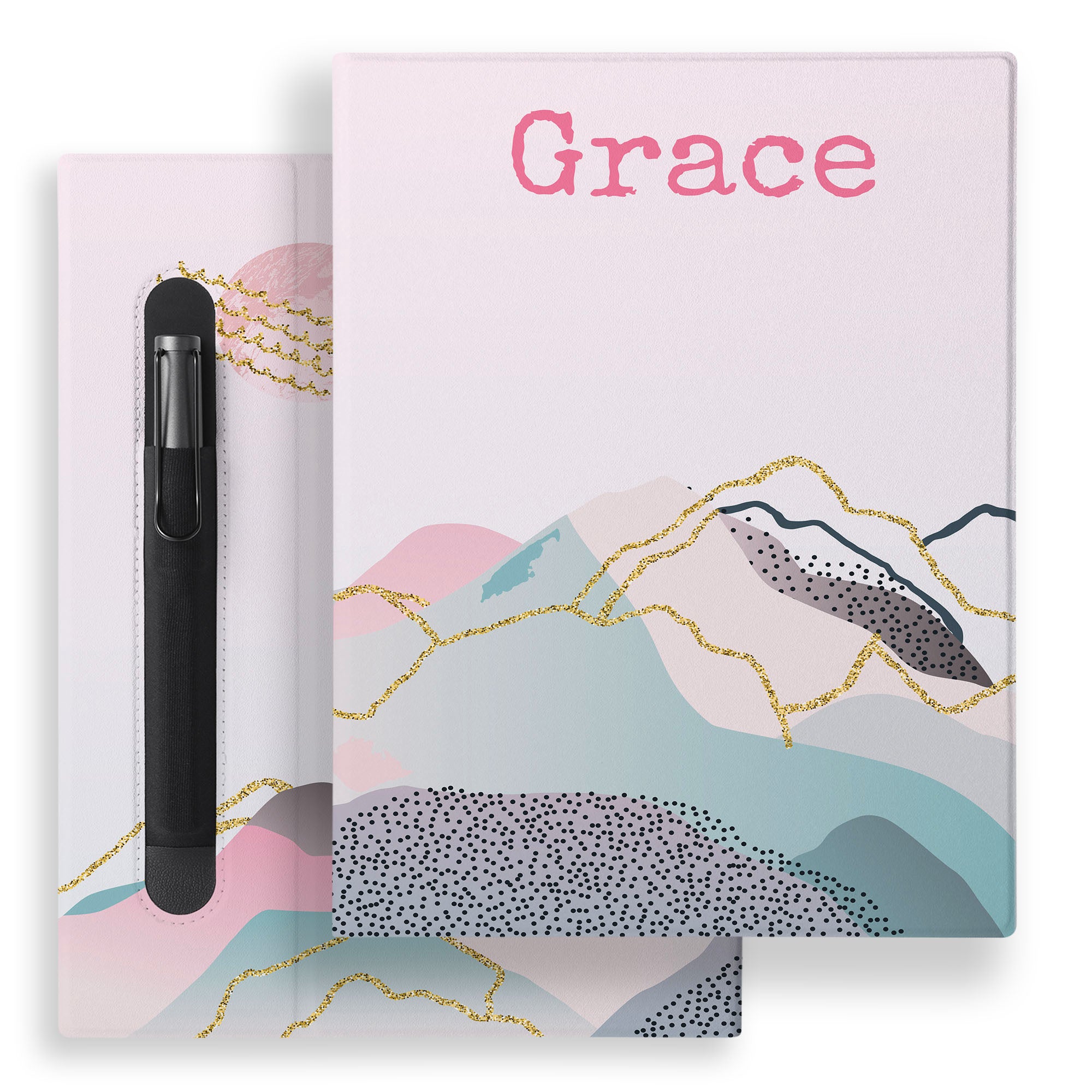 Premium reMarkable 2 Tablet Case & Marker Plus Stylus Bundle - Marble Art Design for Digital Note Taking, Drawing & Productivity | Perfect for Students, Professionals & Artists