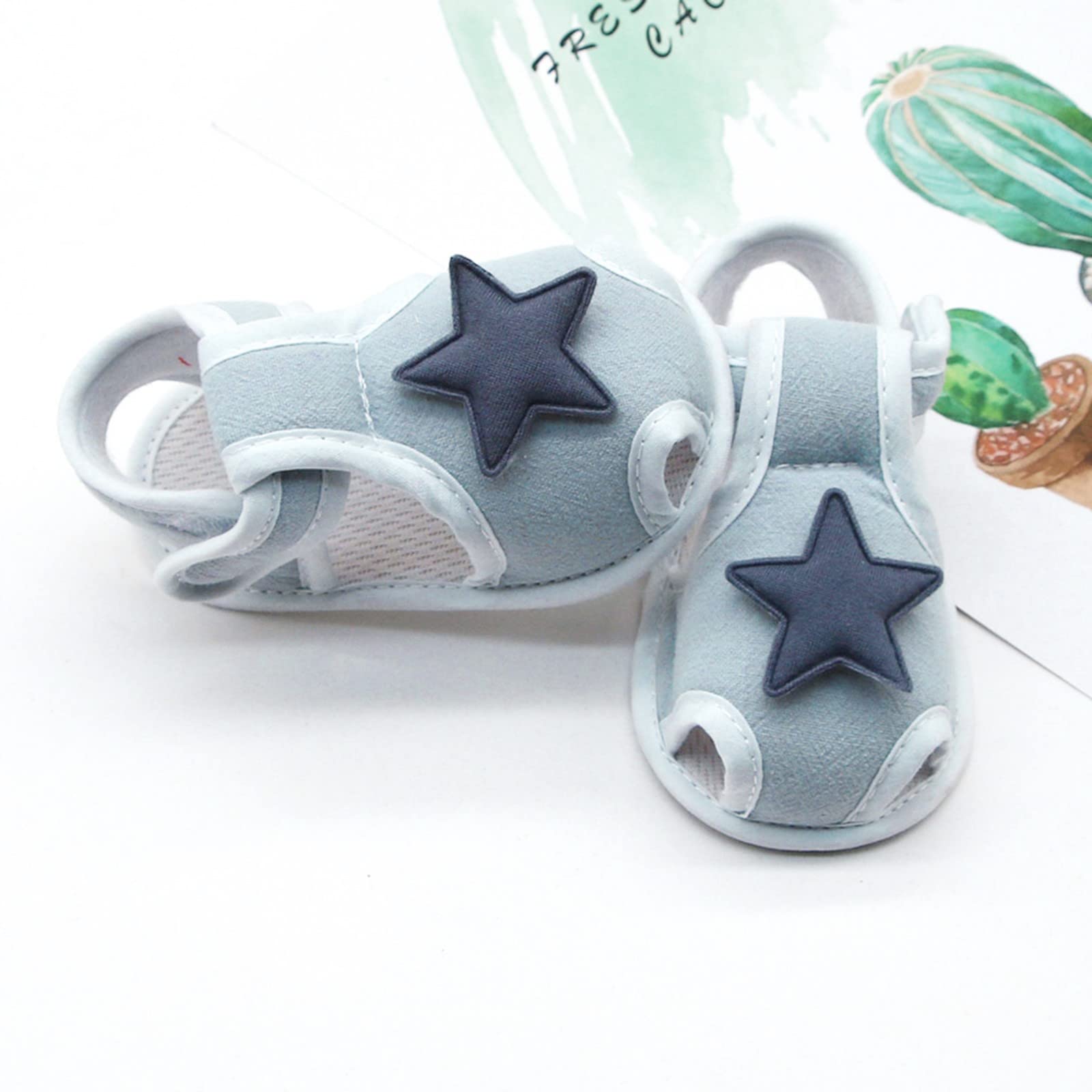 **Adorable Baby Sneakers with Applique & Star Print - Prewalker Shoes for Infant Girls & Boys (Navy, Size 12) - Perfect for First Steps & Casual Outings**