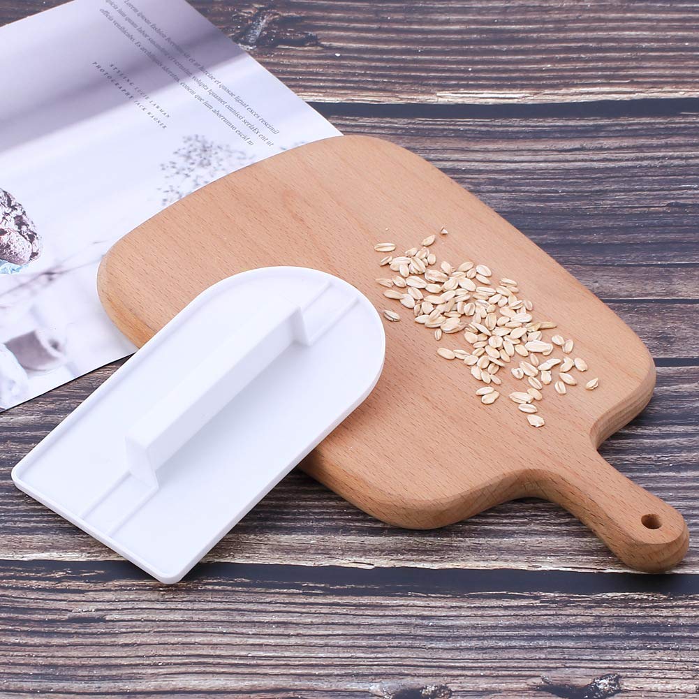 2 Pcs Cream Fondant Cake Trowel - Professional Cake Smoother & Scraper Tool for Fondant Surface Treatment - Baking Decorating Accessories with Plastic Polisher (White) - Perfect for Wedding Cakes, Birthday Cakes & Pastry Decoration