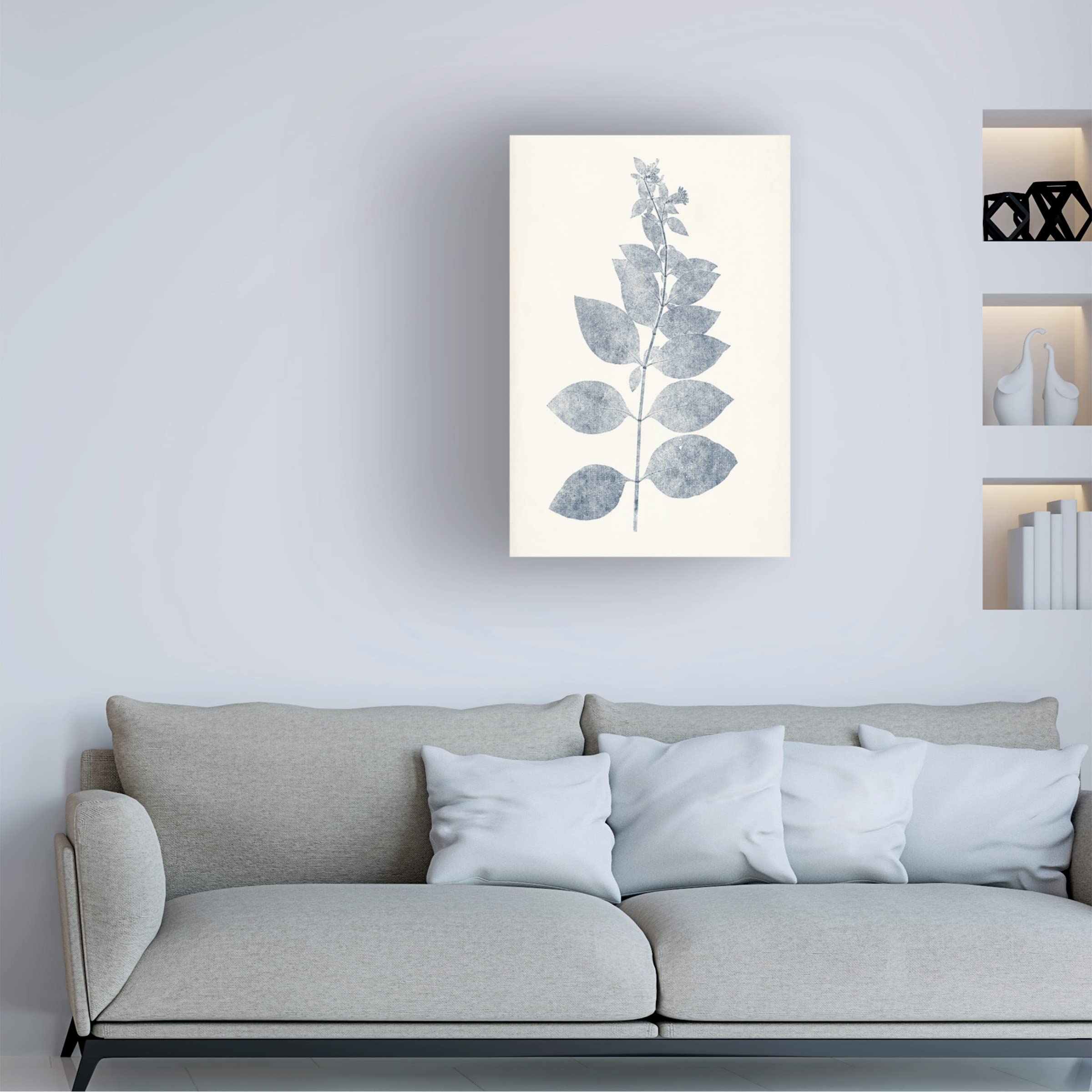 Trademark Fine Art 'Navy Botanicals IX' Canvas Wall Art Print by Vision Studio - Perfect for Living Room, Bedroom & Office Decor