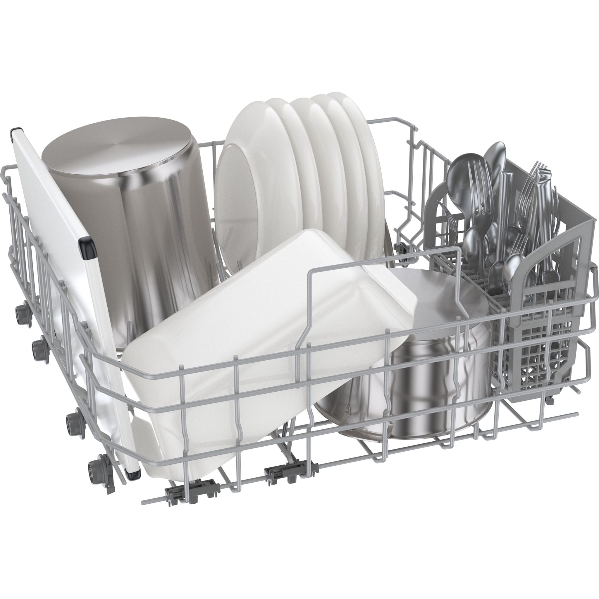 Bosch 300 Series SHS53CM5N Built-In Dishwasher with Stainless Steel Tub - Quiet 44 dBA, 16 Place Settings, 5 Wash Cycles - Perfect for Large Families and Open-Concept Kitchens