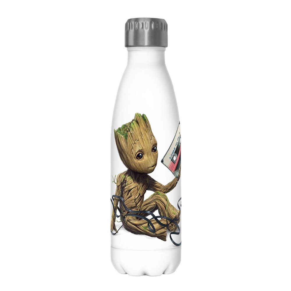 Marvel Groot Insulated Stainless Steel Water Bottle 17 oz - Leak Proof, BPA Free, Double Wall Vacuum Insulation - Perfect for Gym, Hiking, Travel & School - Multicolor Design