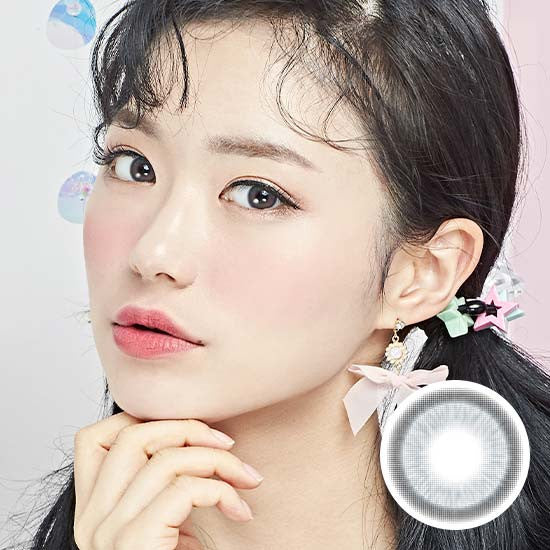 Karina Gray Contact Lenses (2 Pack) - Monthly Disposable, Buy 1 Get 1 Free - Perfect for Daily Wear, Special Occasions & Costume Looks