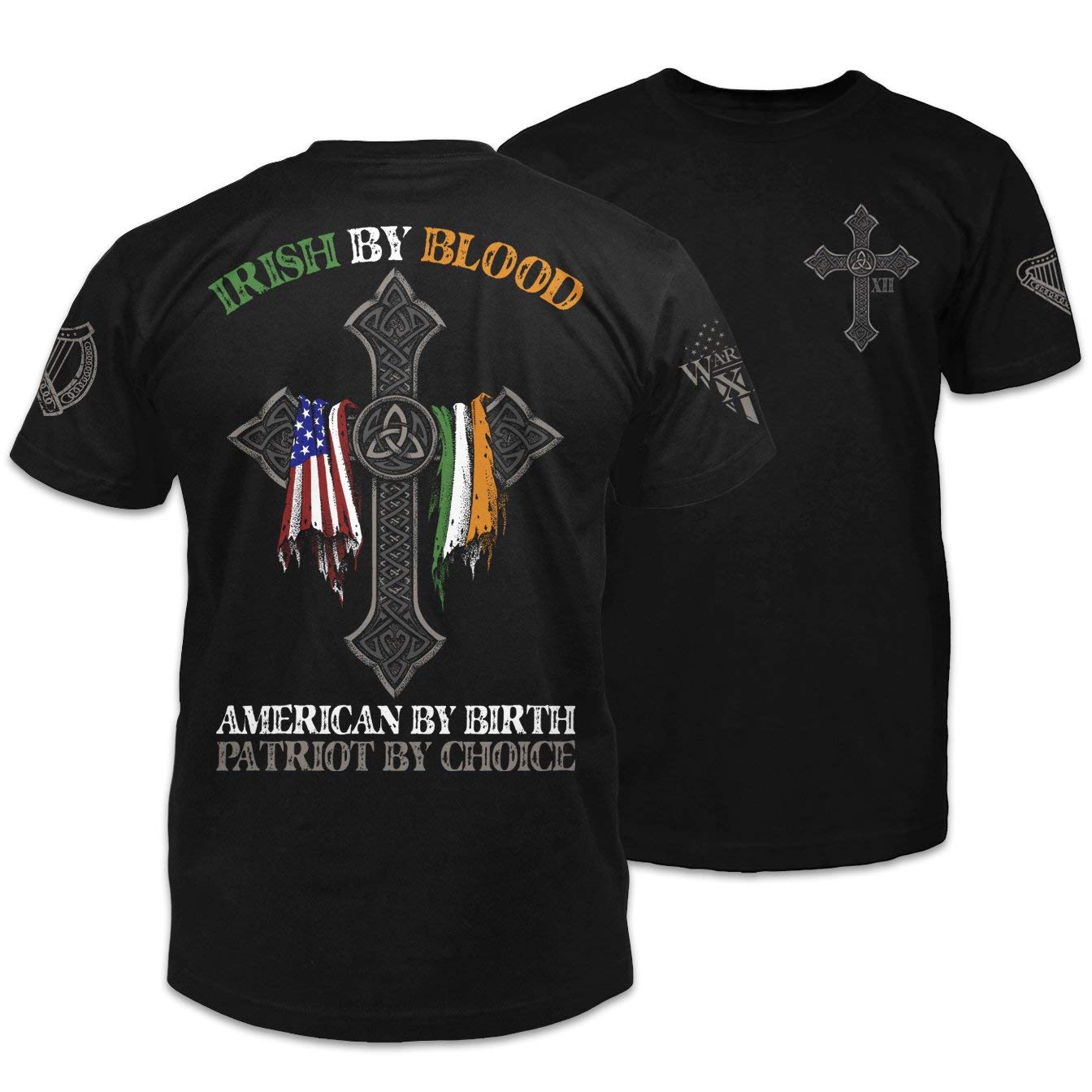 Warrior 12 Irish by Blood T-Shirt - Celtic Pride Graphic Tee for Men | St. Patrick's Day & Irish Heritage Apparel
