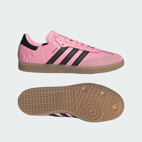 Adidas Men's Samba OG Messi Soccer Cleats - Pink & Black | Lightweight Football Shoes for Artificial Turf & Street Play