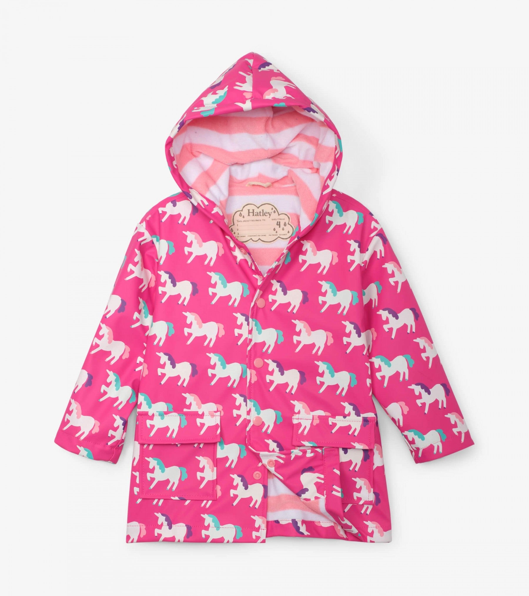 Hatley21 Painted Pasture Color Changing Splash Jacket - Waterproof Raincoat for Kids & Toddlers - Fun Color Changing Outdoor Wear for Playtime & Rainy Days
