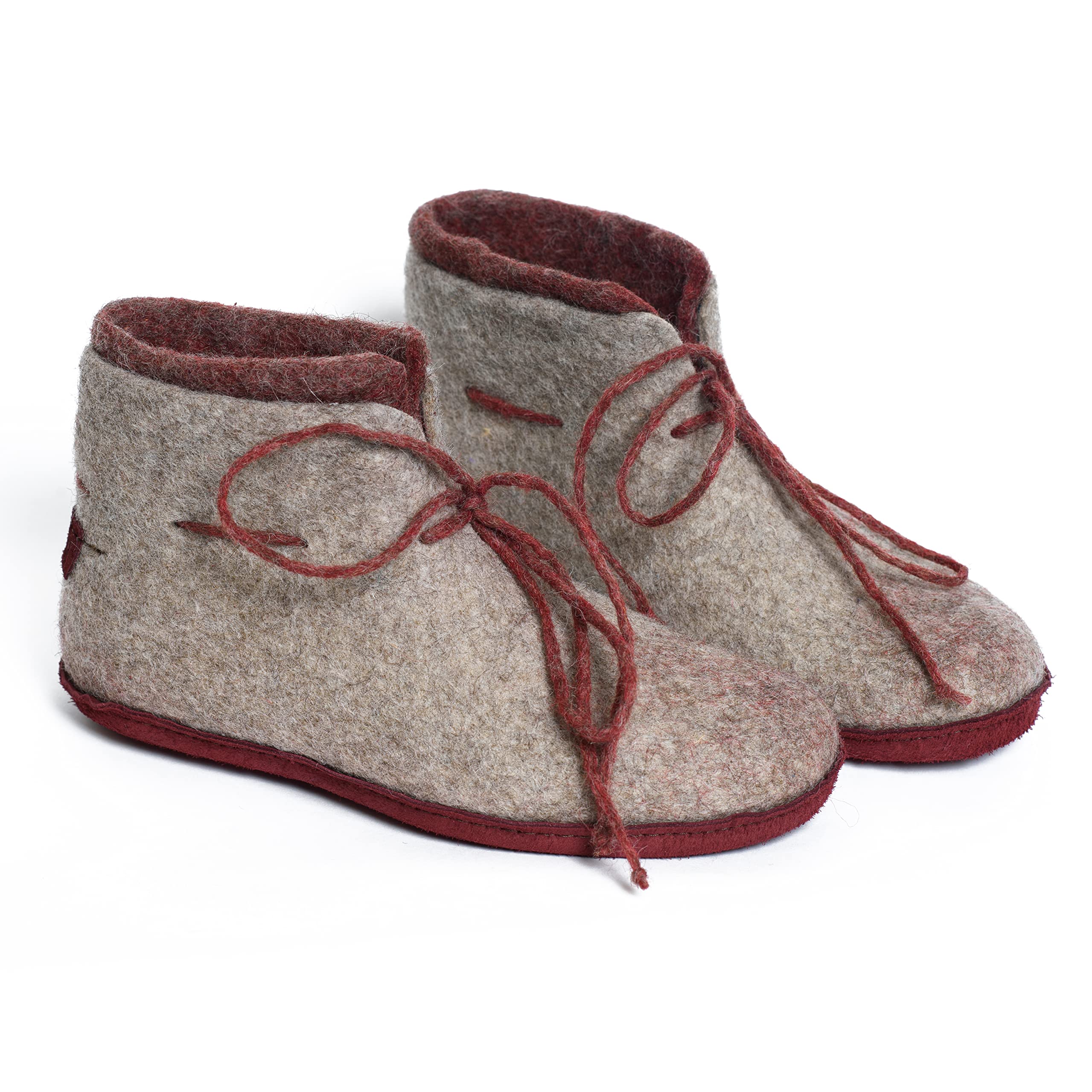 Cozy 2-Layer Wool Ankle Boots for Women - Warm Winter House Slippers with Non-Slip Sole | Perfect Mothers Day Gift, Christmas Present & Indoor/Outdoor Comfort Shoes for Home, Office and Travel