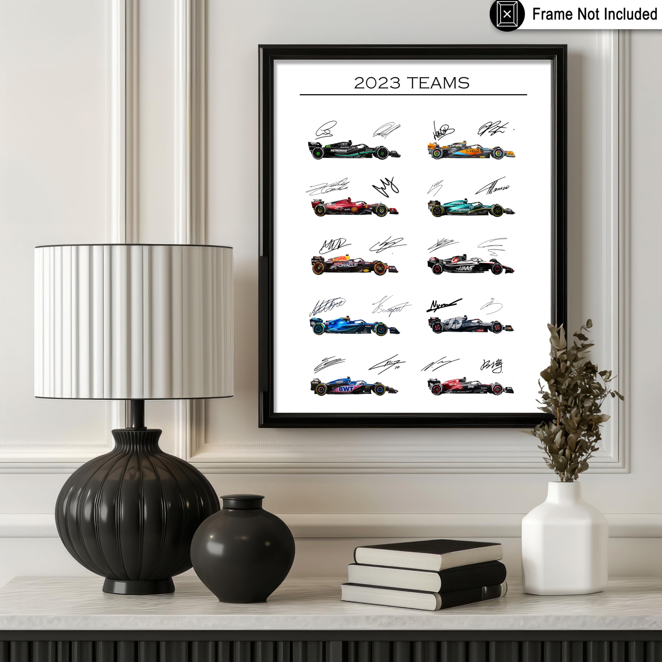 2023 Car Racing Poster - High Quality Race Car Print & Sports Car Art - Perfect Gift for Men, Women & Car Enthusiasts - Wall Decor for Garage, Living Room, Office - 8x10 UNFRAMED - Ideal for Home, Man Cave & Automotive Themed Spaces
