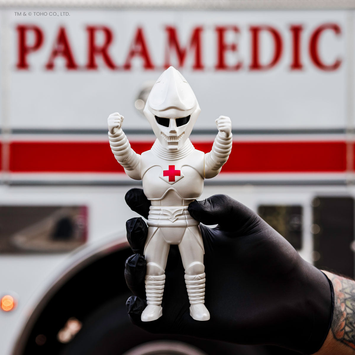 Jet Jaguar Soft Vinyl Medic Variant Action Figure - Japanese Kaiju Collectible Toy for Display & Play - Perfect for Anime Fans, Movie Enthusiasts, and Vinyl Collectors