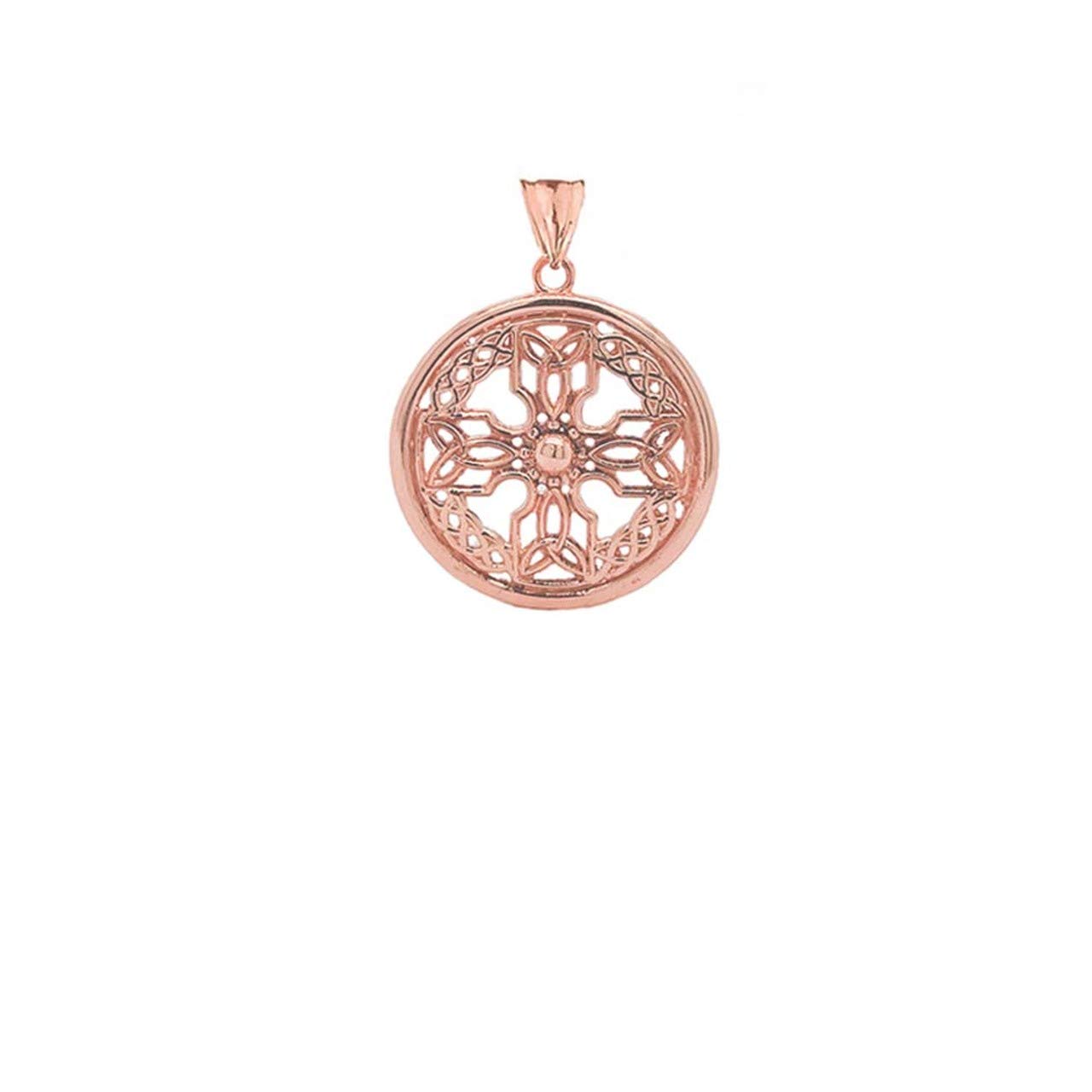 10K Gold Celtic Knot Cross Pendant - Small Shield Design for Men & Women | Elegant Religious Jewelry Gift for Baptism, Confirmation & Everyday Wear