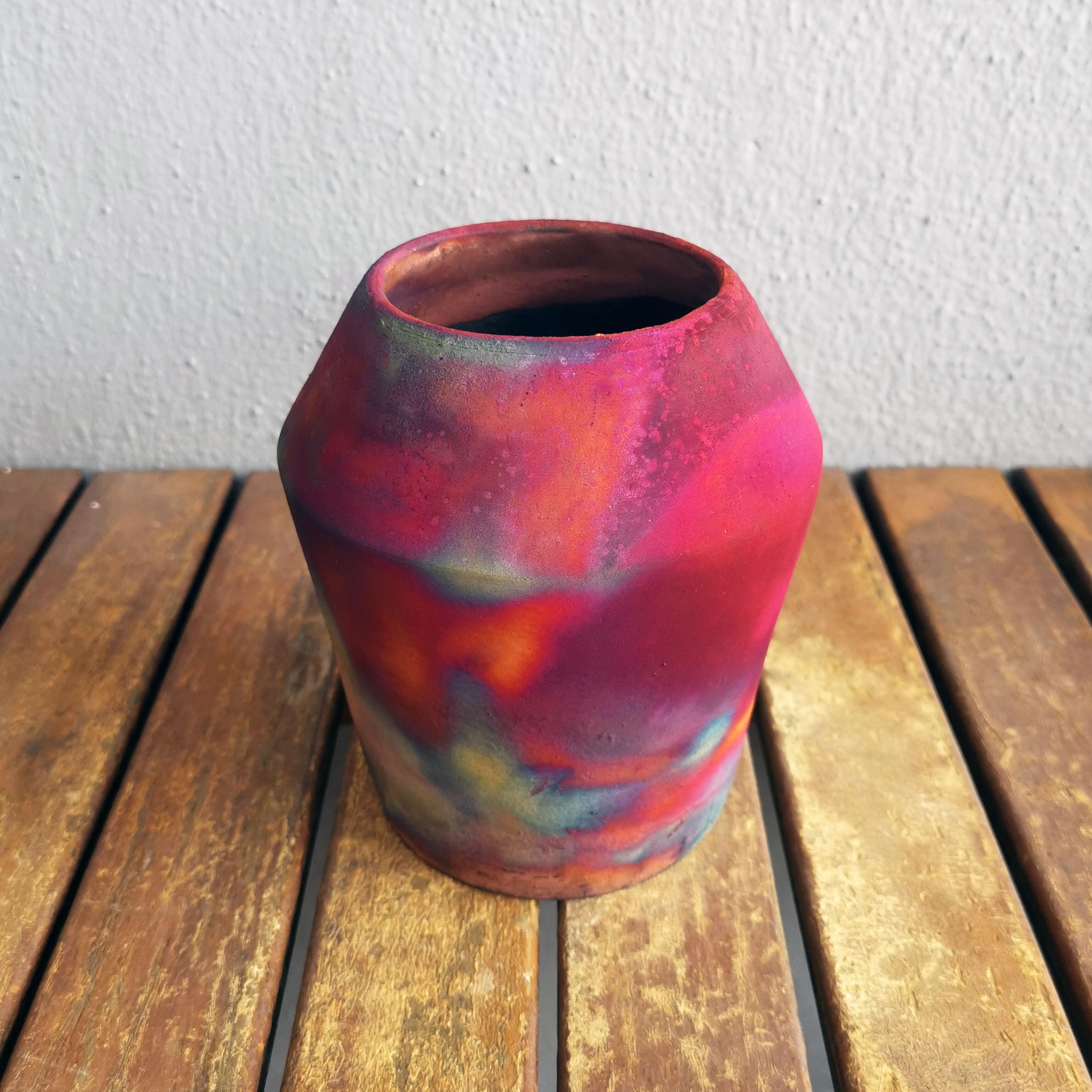 Handmade Ceramic Raku Vase 4.3 inch - Unique Pottery Gift for Women, Boho Home Decor, Wedding Gift for Bridesmaid, Mother's Day Present in Elegant Gift Box - Perfect for Living Room, Bedroom & Wedding Decorations