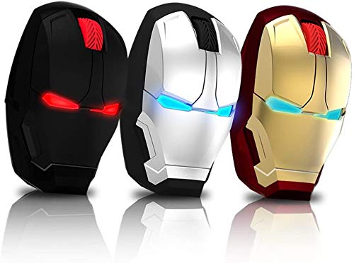 Mikayoo Ergonomic Wireless Mouse - Iron Man Design, 2.4G Portable Mouse with USB Nano Receiver for PC, Laptop, MacBook, Long Range up to 50 ft, Ideal for Office, Gaming, and Travel