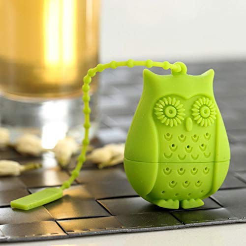 Cute Animal Silicone Tea Infusers - Unicorn, Shark, Squirrel, Cat, Owl & Elephant Tea Strainers (6-Piece Set) - Perfect Gift for Tea Lovers - Great for Loose Leaf Tea, Iced Tea & Herbal Brews at Home or Office