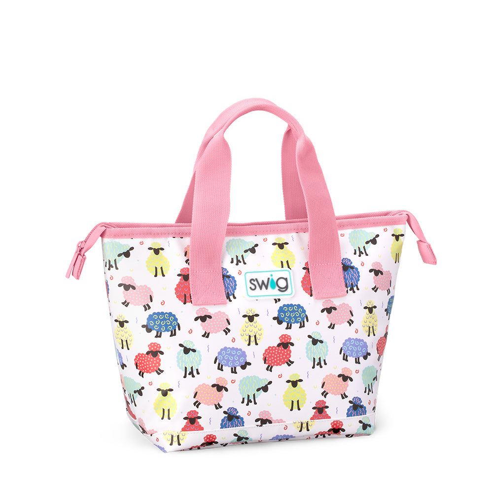 Insulated Lunch Bag with Counting Sheep Design - Perfect for School, Work & Picnics | Reusable & Eco-Friendly