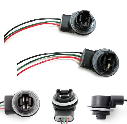 3156 3157 LED Bulb Wiring Harness Sockets - Compatible with Turn Signal Lights & Brake Lights | Easy Installation for Car, Truck, Motorcycle Lighting Upgrades