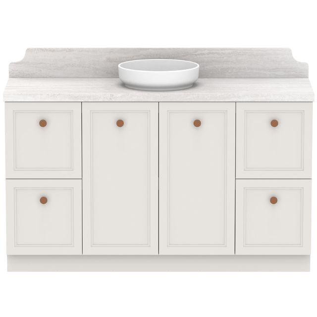 ADP Mabel Floor Standing Vanity with Cherry Pie Premium Solid Surface Benchtop - Modern Bathroom Vanity for Master Bath & Powder Room - Perfect for Home Renovation & Luxury Interior Design