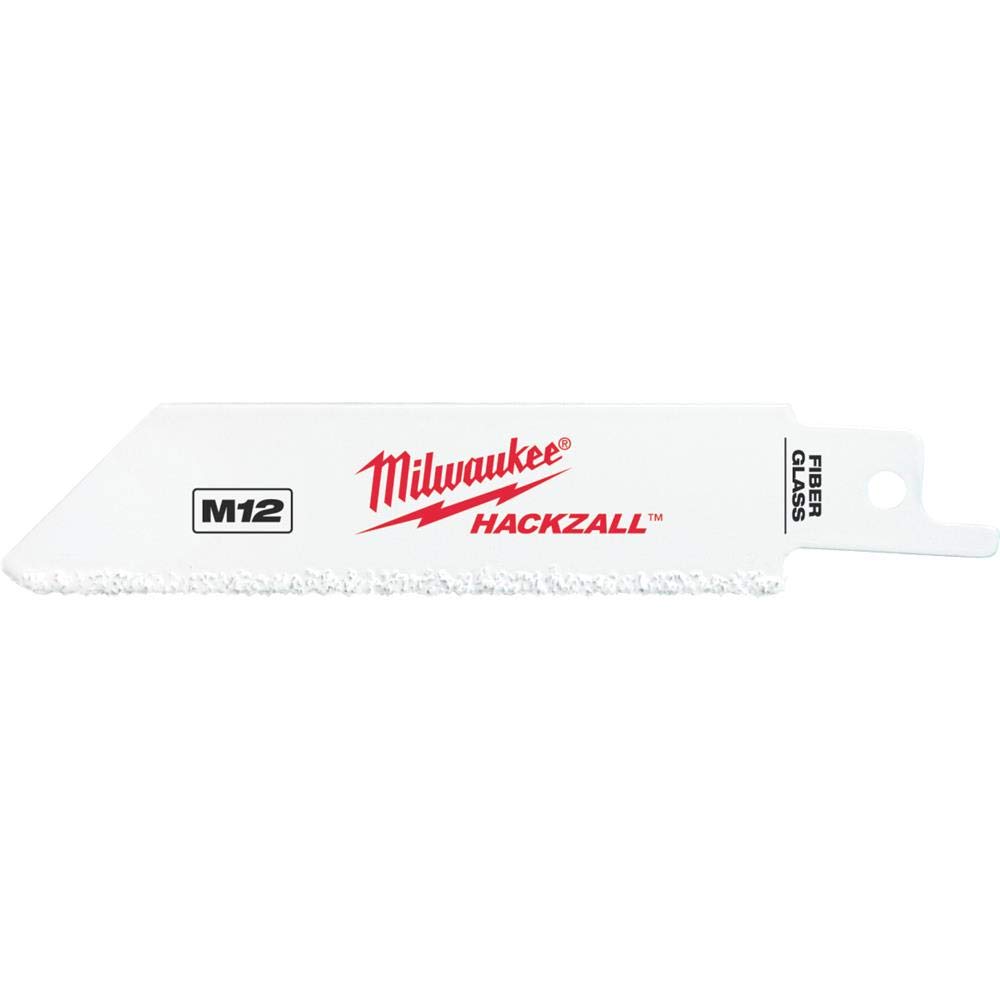 Milwaukee M12 4-Inch Hackzall Fiberglass Blades (3-Pack) - Durable Reciprocating Saw Blades for Wood, Metal & Plastic Cutting | Perfect for DIY Projects, Construction & Home Renovations