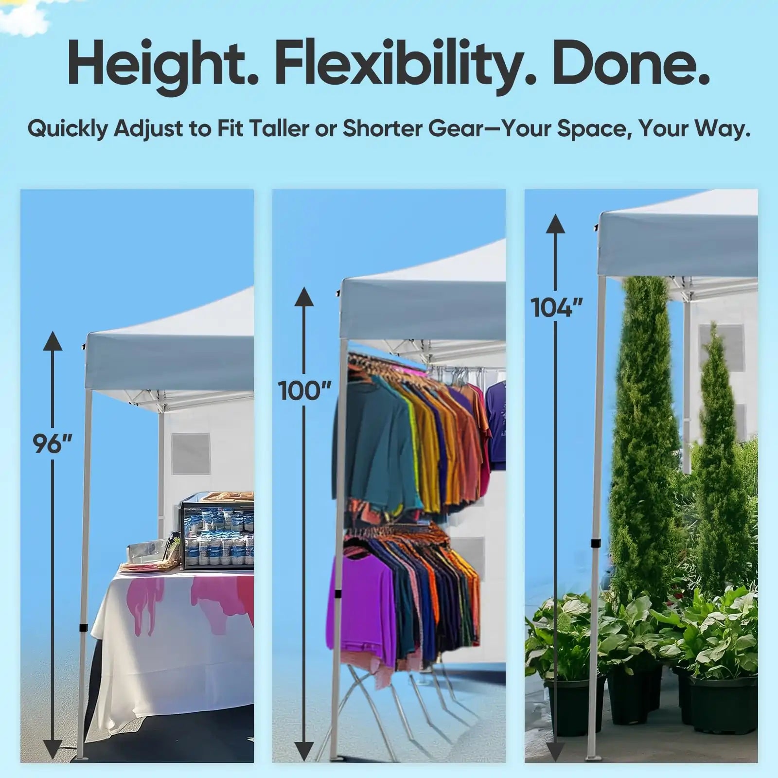 Heavy Duty Commercial Pop Up Canopy Tent - Waterproof Instant Shelter for Outdoor Events, Parties, Markets & Camping