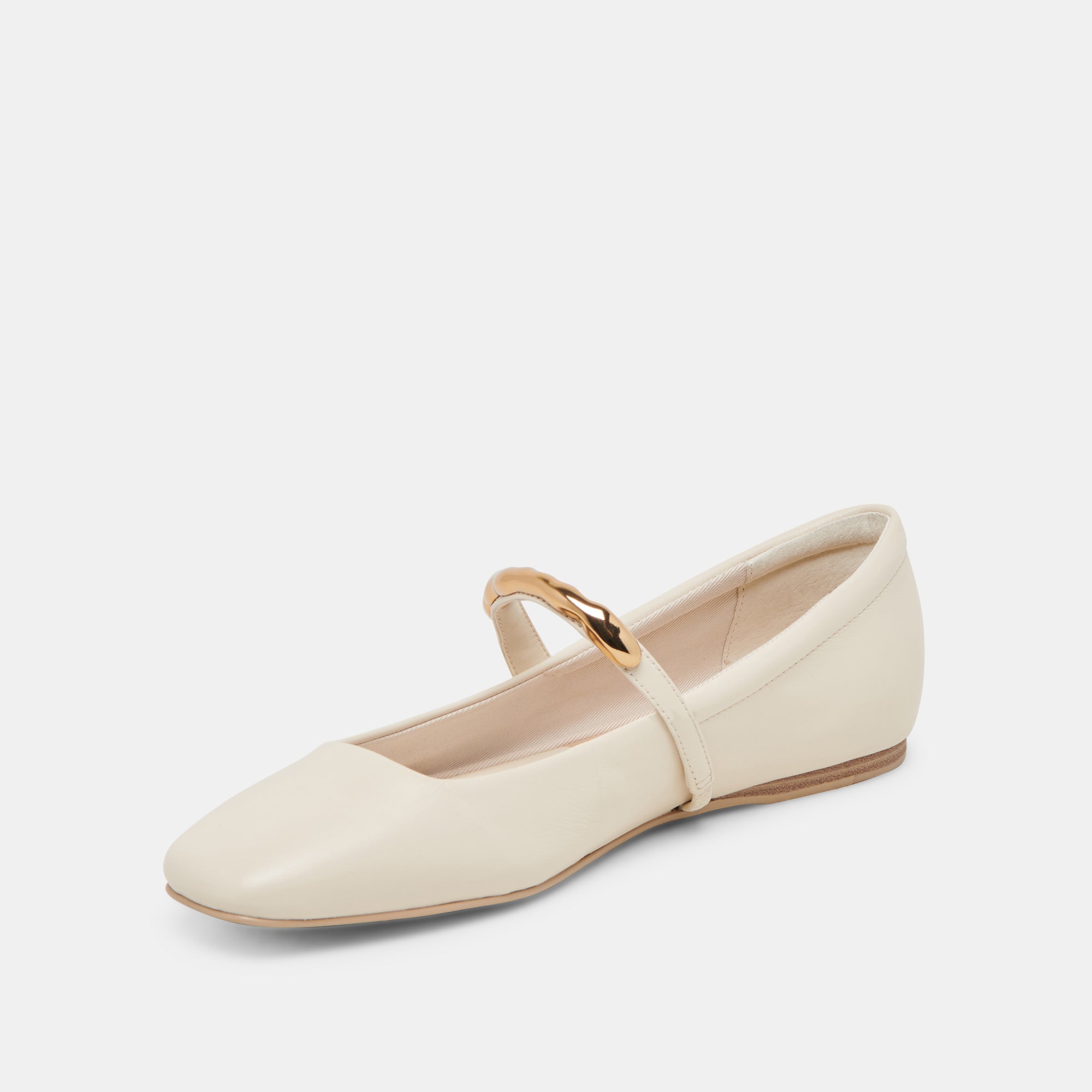 RADYA Women's Ballet Flats - Genuine Leather in Creme | Comfortable & Stylish for Work, Casual Wear & Travel