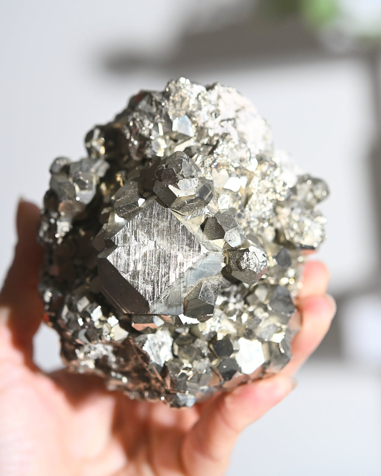 Natural Pyrite Crystal Cluster - 2.6lbs Raw Mineral Specimen for Home Decor, Meditation & Healing | Perfect for Rock Collectors, Feng Shui & Spiritual Practices