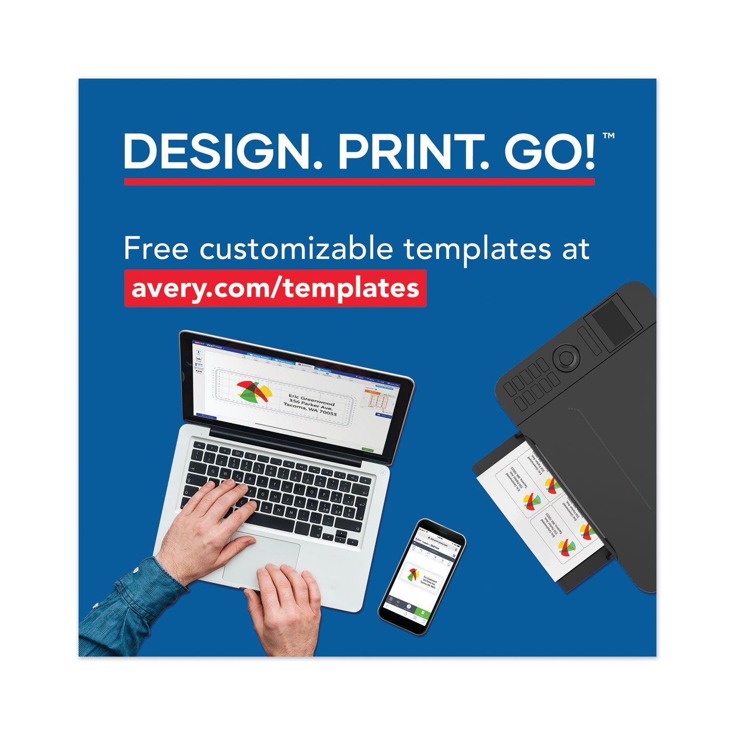 Avery® Copier Mailing Labels - 8.5 x 11 Inch White Self-Adhesive Printer Paper - 100 Sheets per Box for Office, Shipping & Mailing
