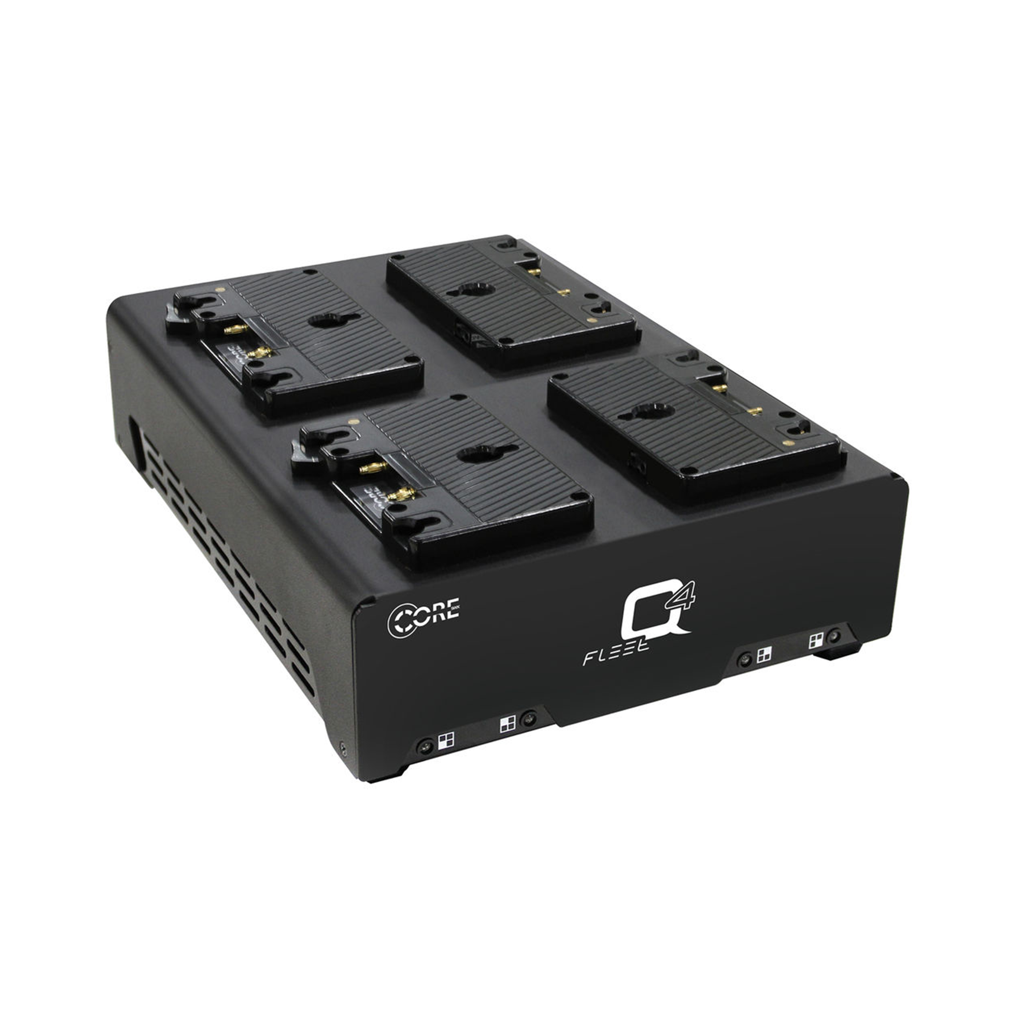Core SWX Fleet Quad Series Gold Mount 4-Position Battery Charger - Professional Power Solution for Film, TV & Broadcast Equipment