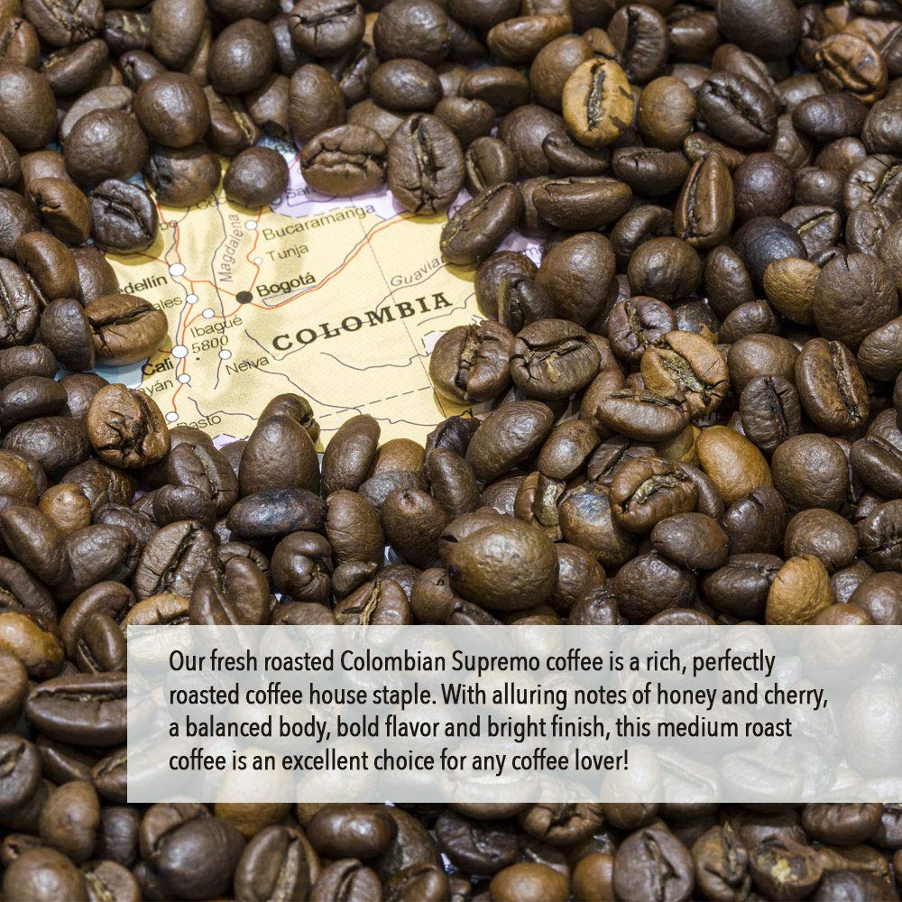 Premium Colombian Fresh Roasted Kosher Coffee - Pre-Ground in Convenient 2.25oz Fractional Packs (96 Count) - Perfect for Offices, Restaurants & Home Brewing