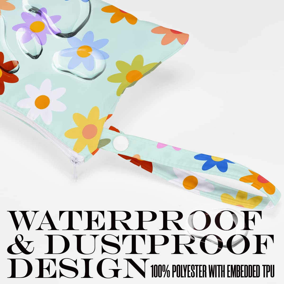 Waterproof Wet Dry Bag Set - 2 Pack for Swimsuits, Beach, Pool, Diapers & Gym Clothes | Heart Decor Bohemian Design | Perfect for Travel, Yoga & Toiletries Storage | Romantic Birthday Gift Idea