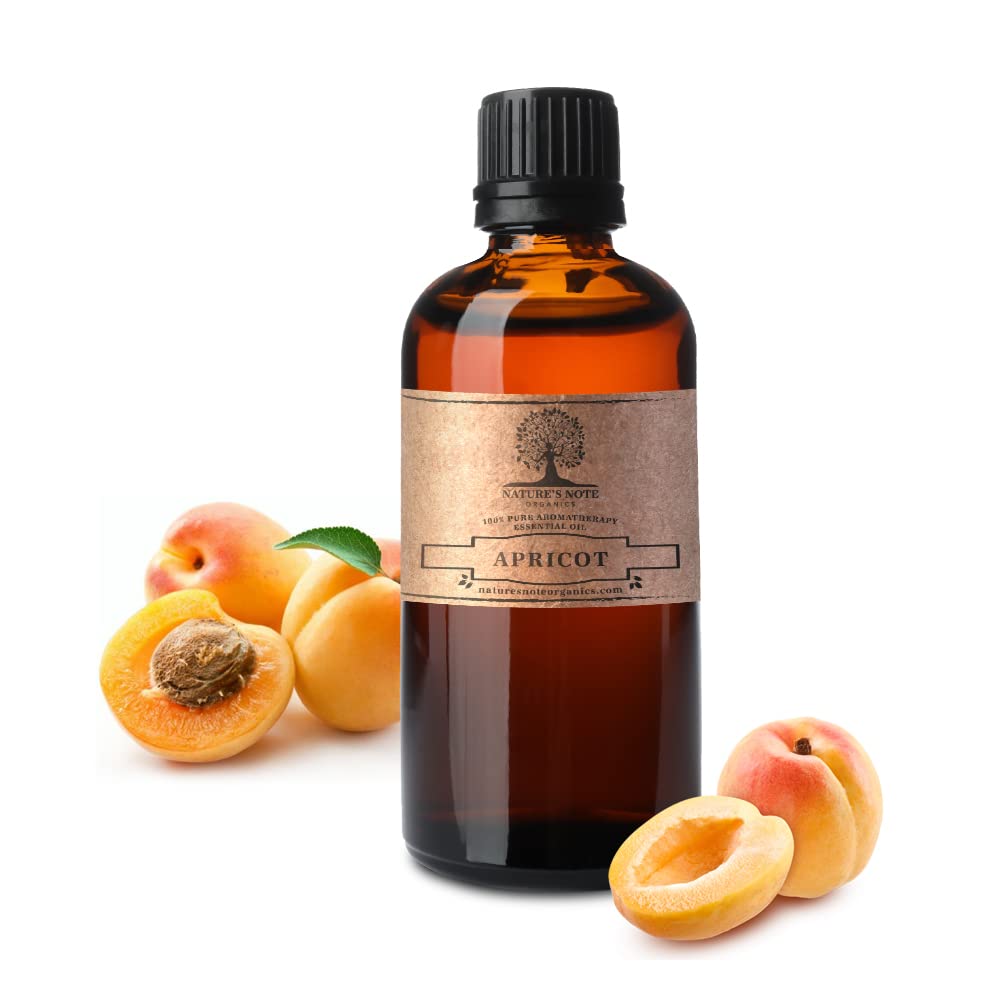 100% Pure Apricot Essential Oil - Cold Pressed Aromatherapy Grade for Diffusers, Massage & Skin Care - 0.3 Fl Oz by Nature's Note Organics - Perfect for Relaxation, Spa & DIY Beauty Products