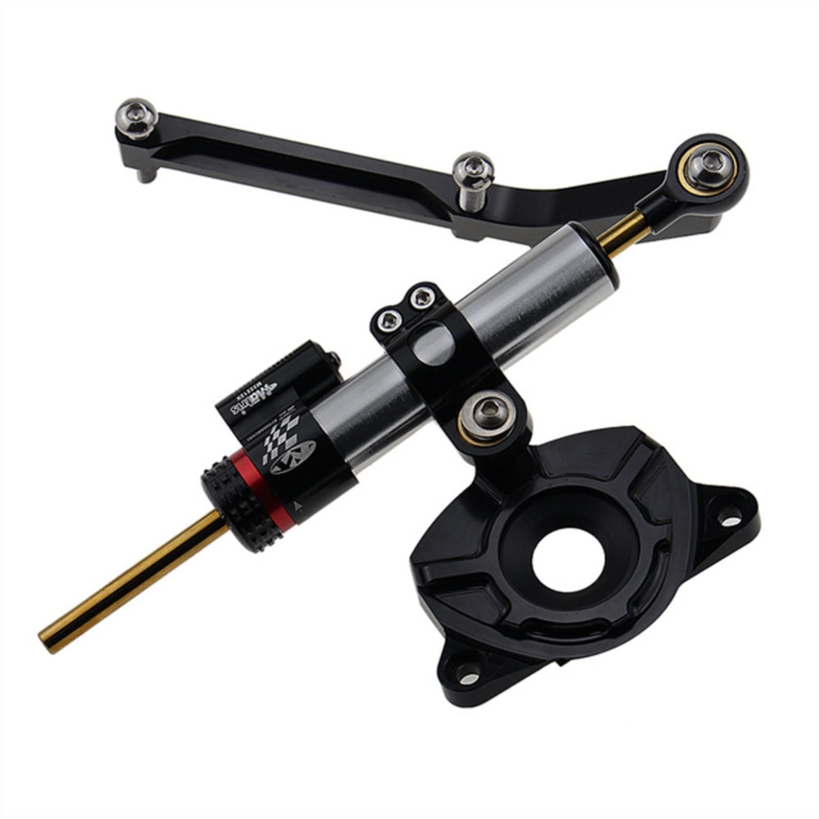 Adjustable Steering Damper Stabilizer for Kawasaki Z1000 Motorcycle - CNC Bracket Mount Accessory | Improves Handling & Stability for Street & Track Riding
